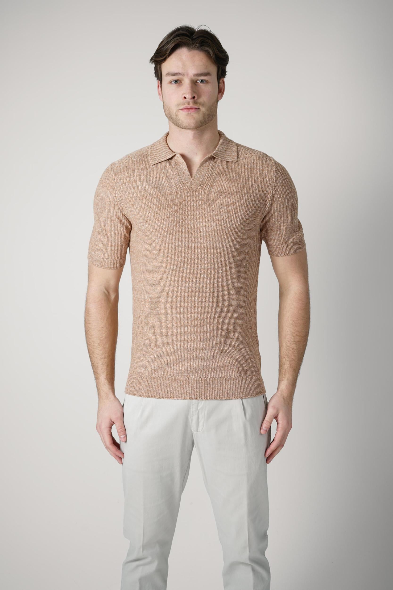 Gran Sasso Tennis Polo Knit Sabbia
