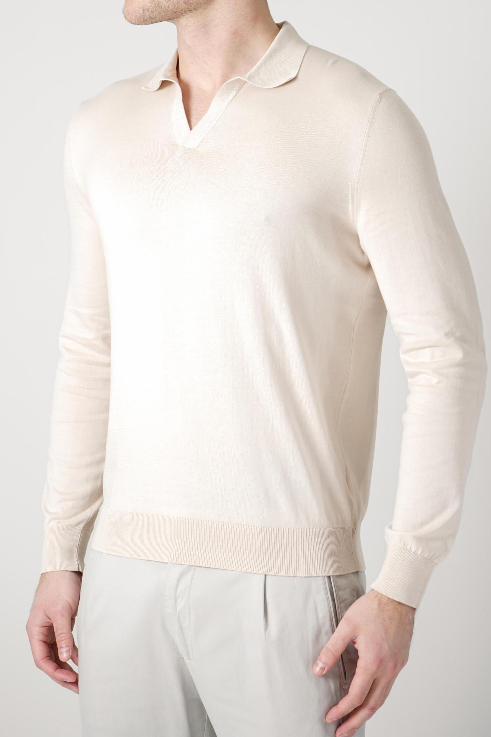 Gran Sasso Tennis Polo Longsleeve Creme