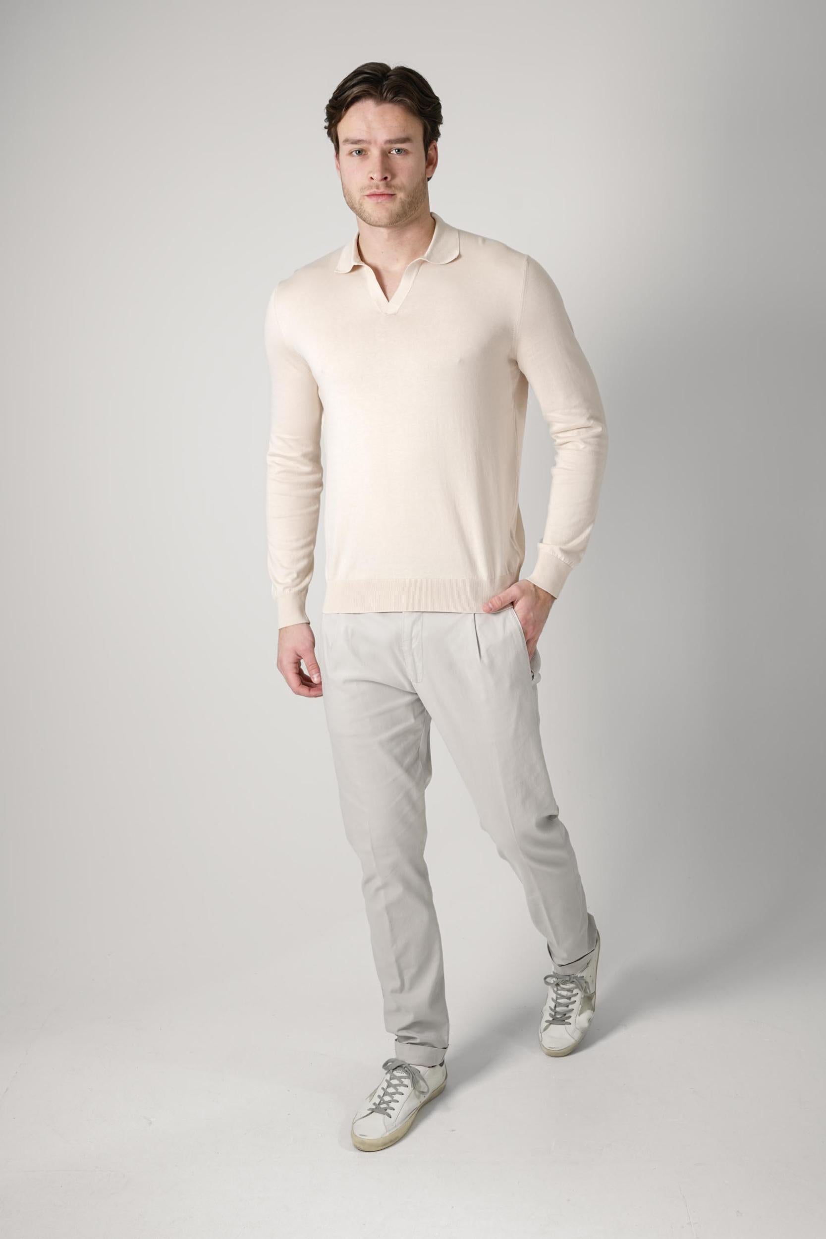 Gran Sasso Tennis Polo Longsleeve Creme