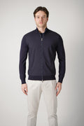 Gran Sasso Virgin Wool Full Zipper Navy