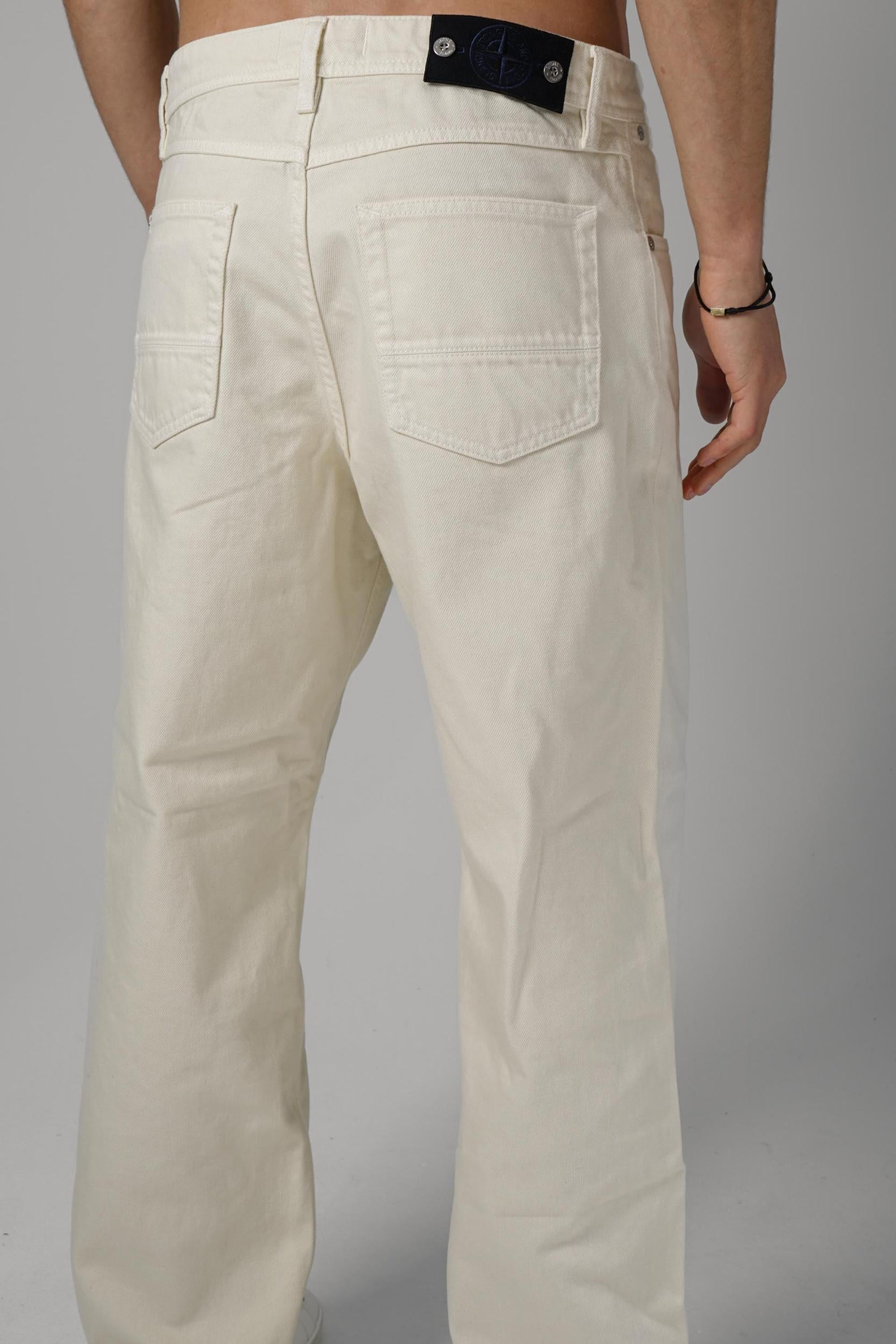 J100006Soj24 Stone Island Jeans Ivory