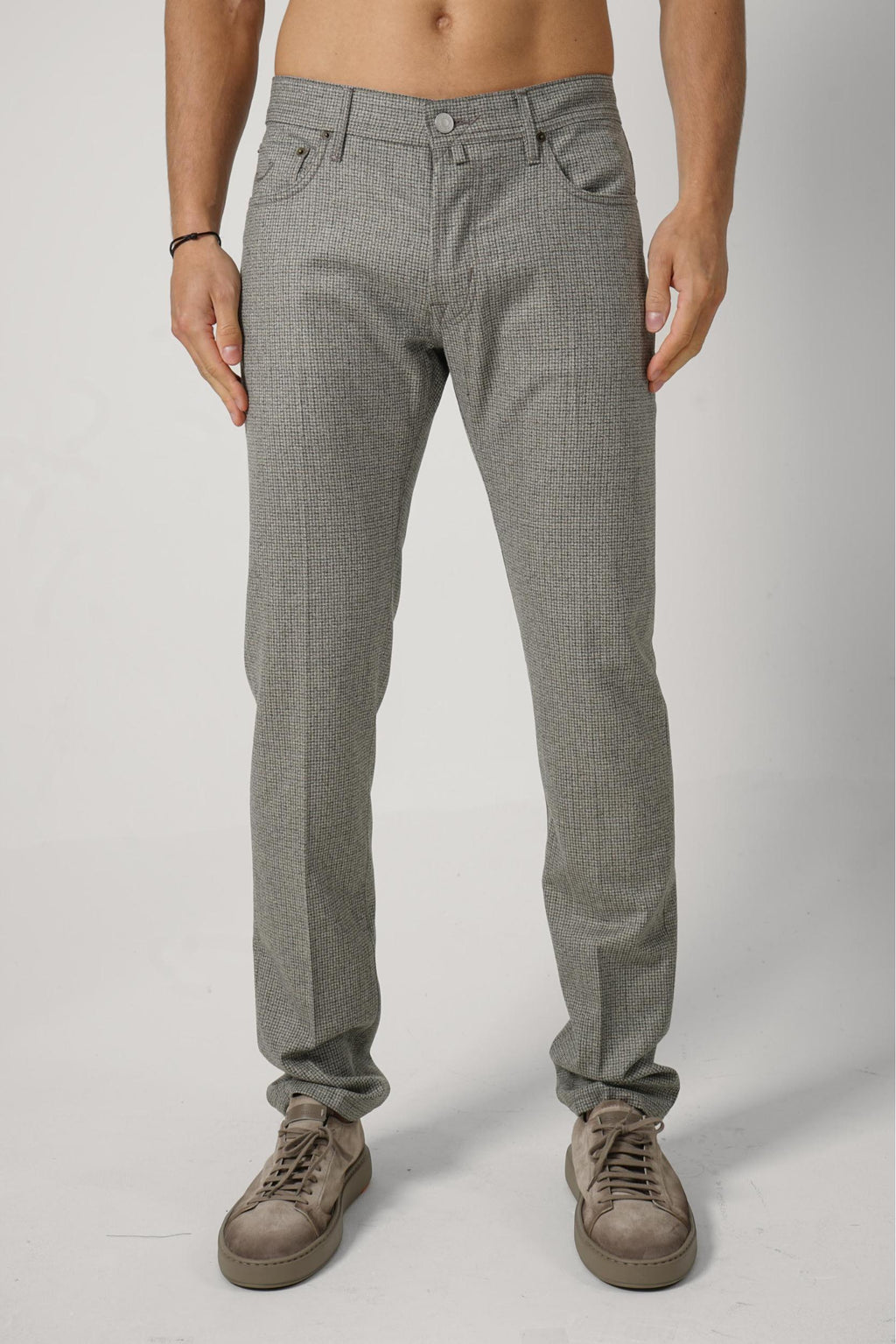 Jacob Cohën Bard Trousers  Taupe/Grey