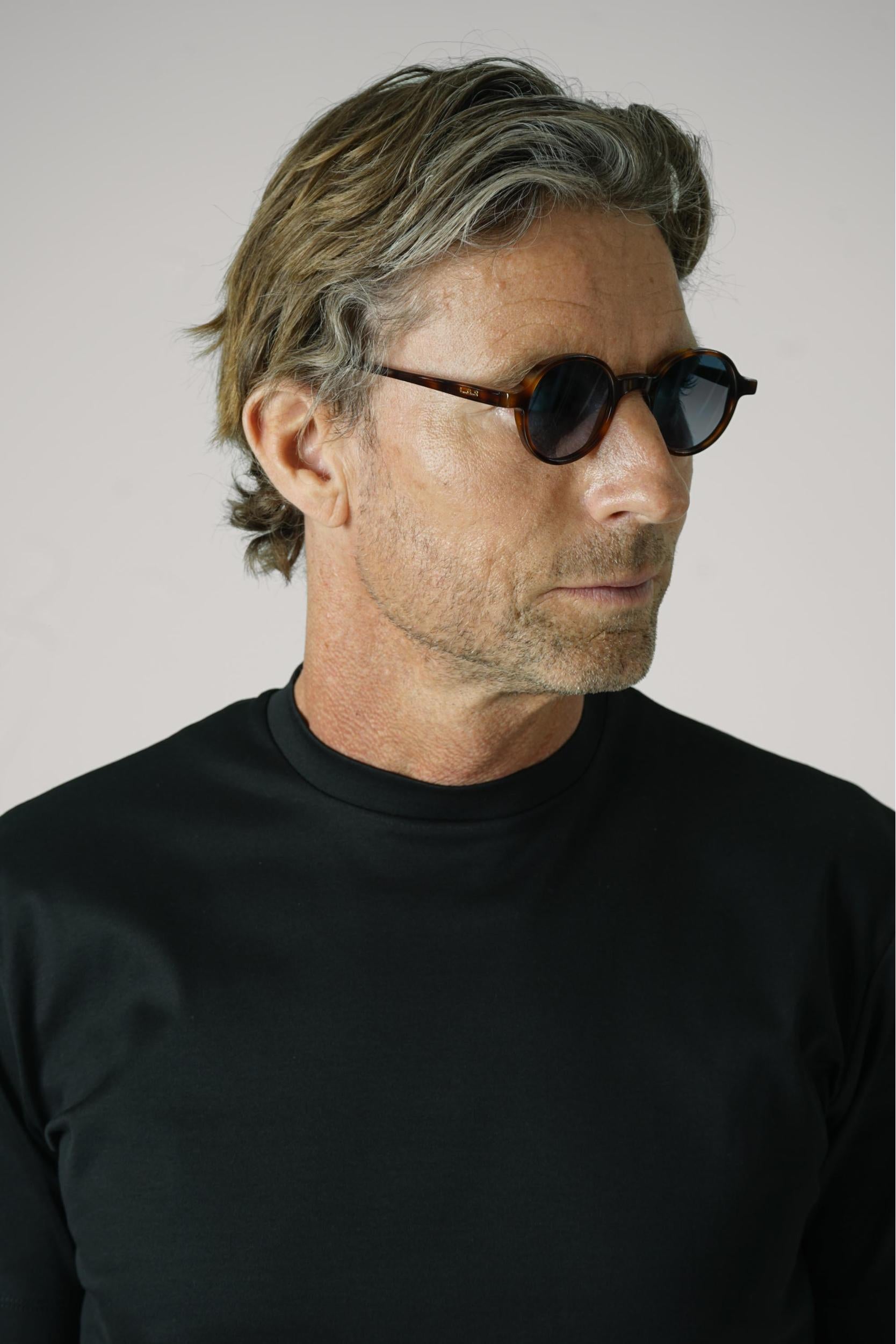 L.G.R. Bold Havana Maculato Sunglasses Blue