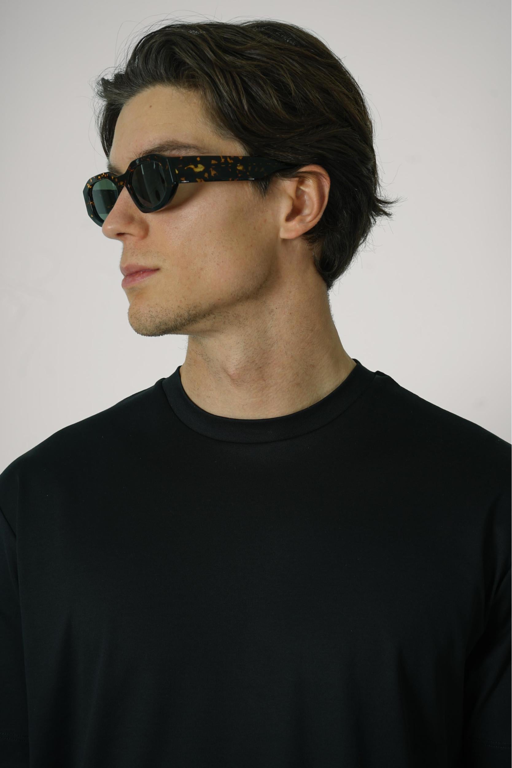 L.G.R Khartoum Havana Sunglasses Black Green
