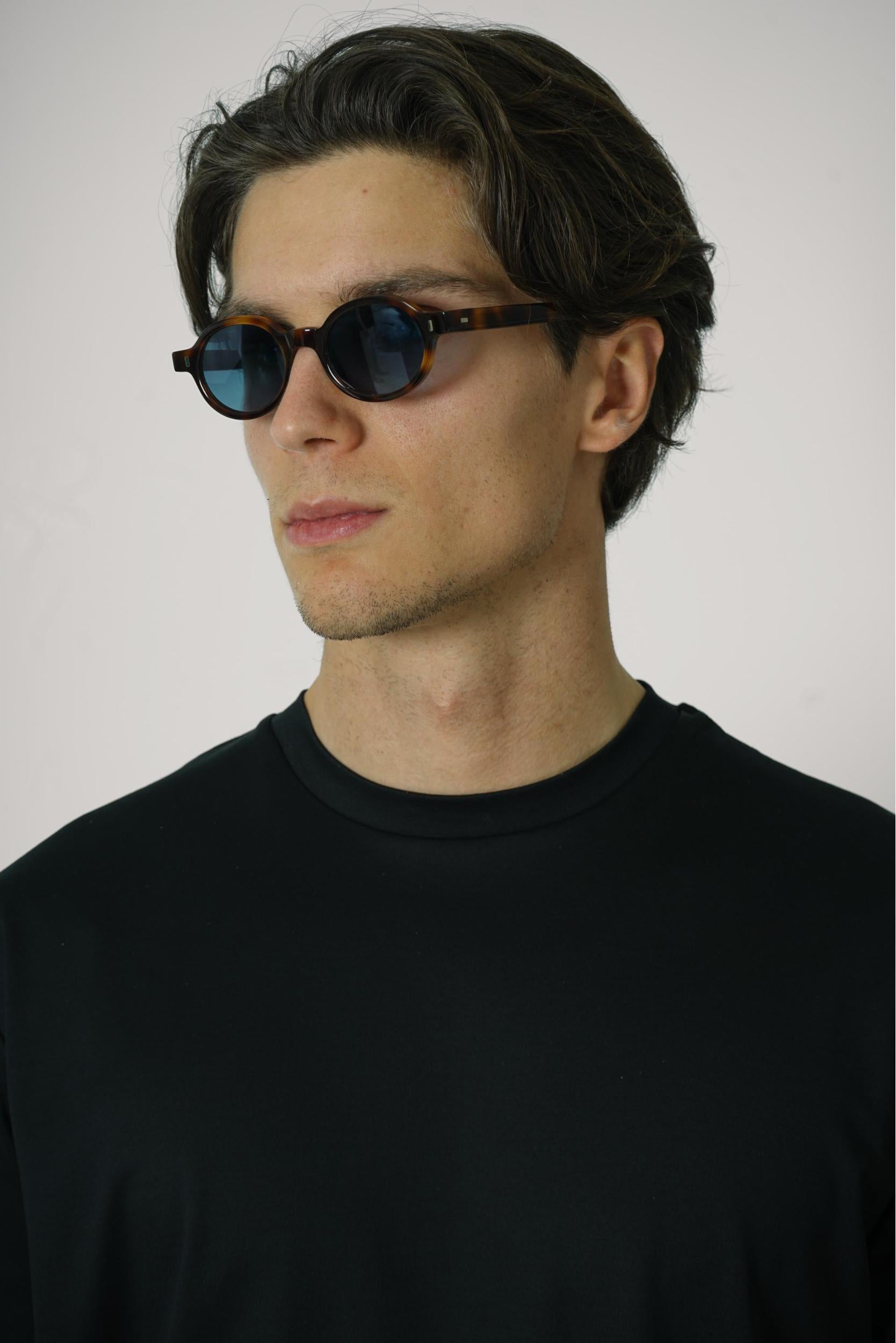 L.G.R Teos Bold Havana Maculato Sunglasses Blue