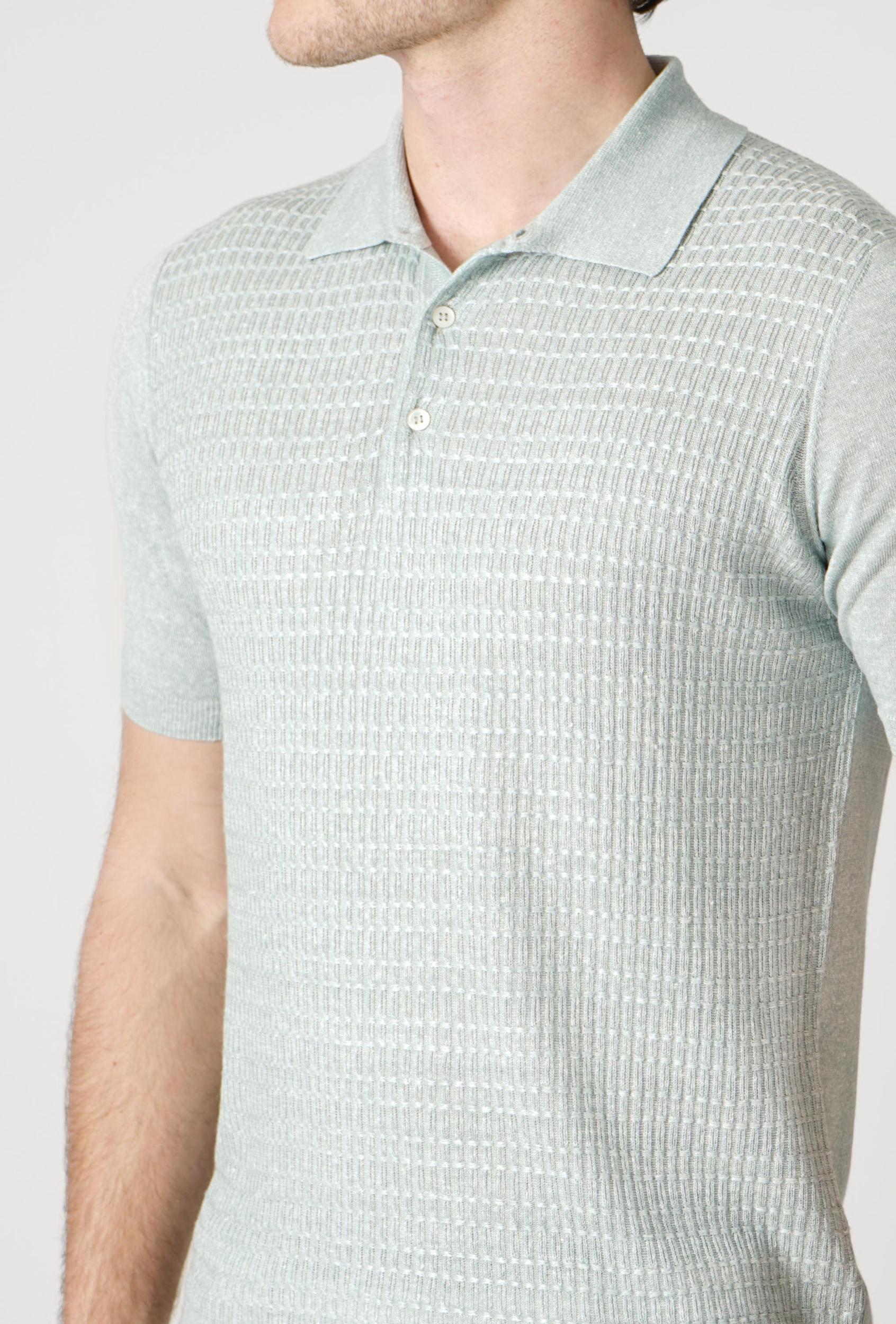 Maurizio Baldassari Front Stitch 3B Polo Azure