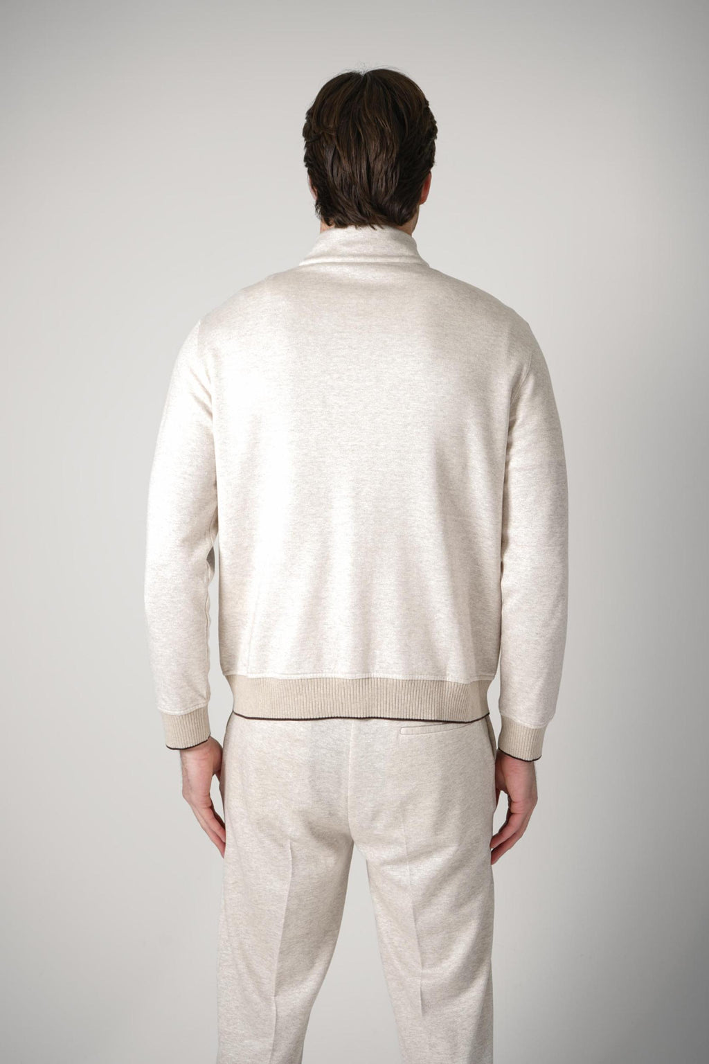 Maurizio Baldassari Full Zip Bomber Beige