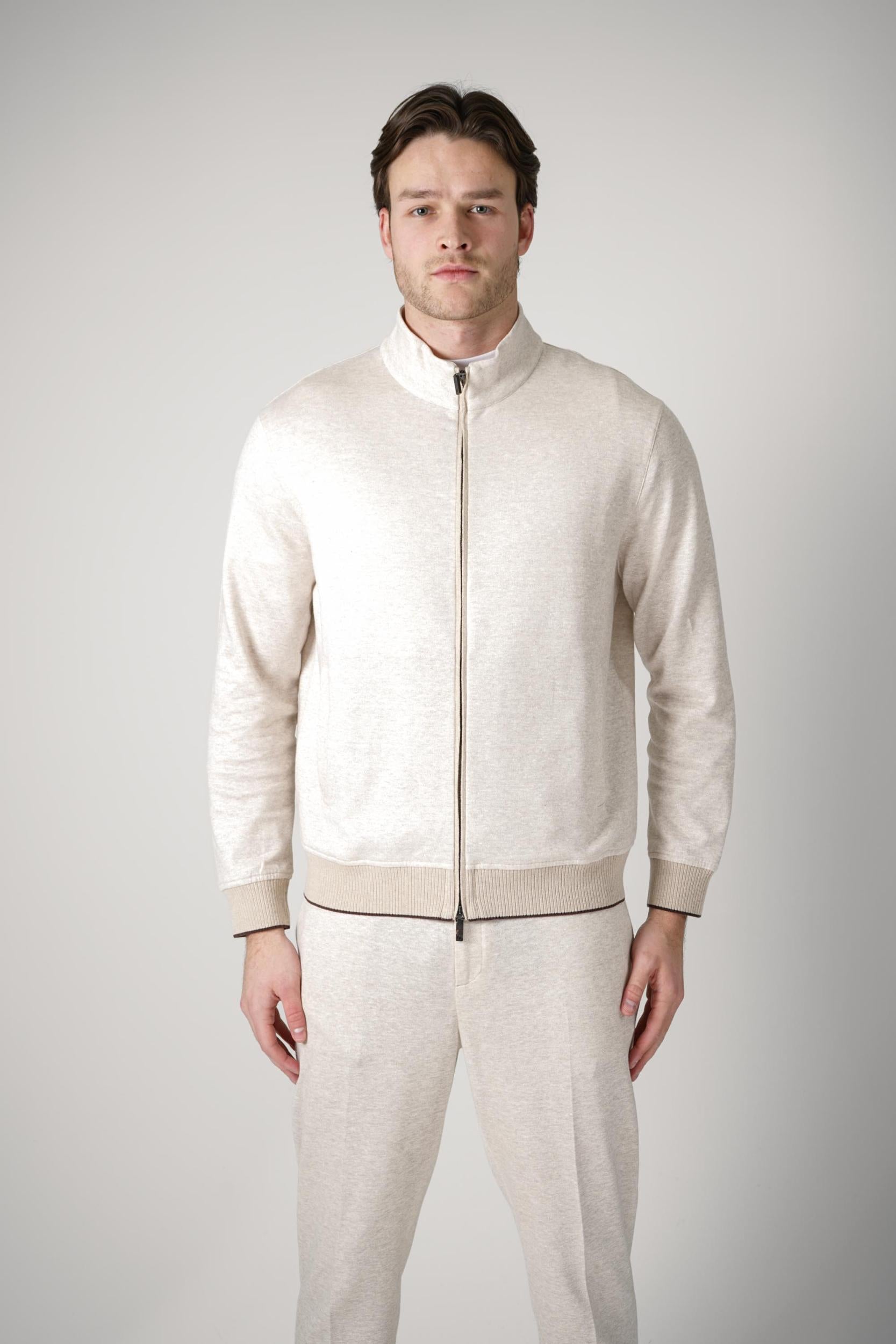 Maurizio Baldassari Full Zip Bomber Beige