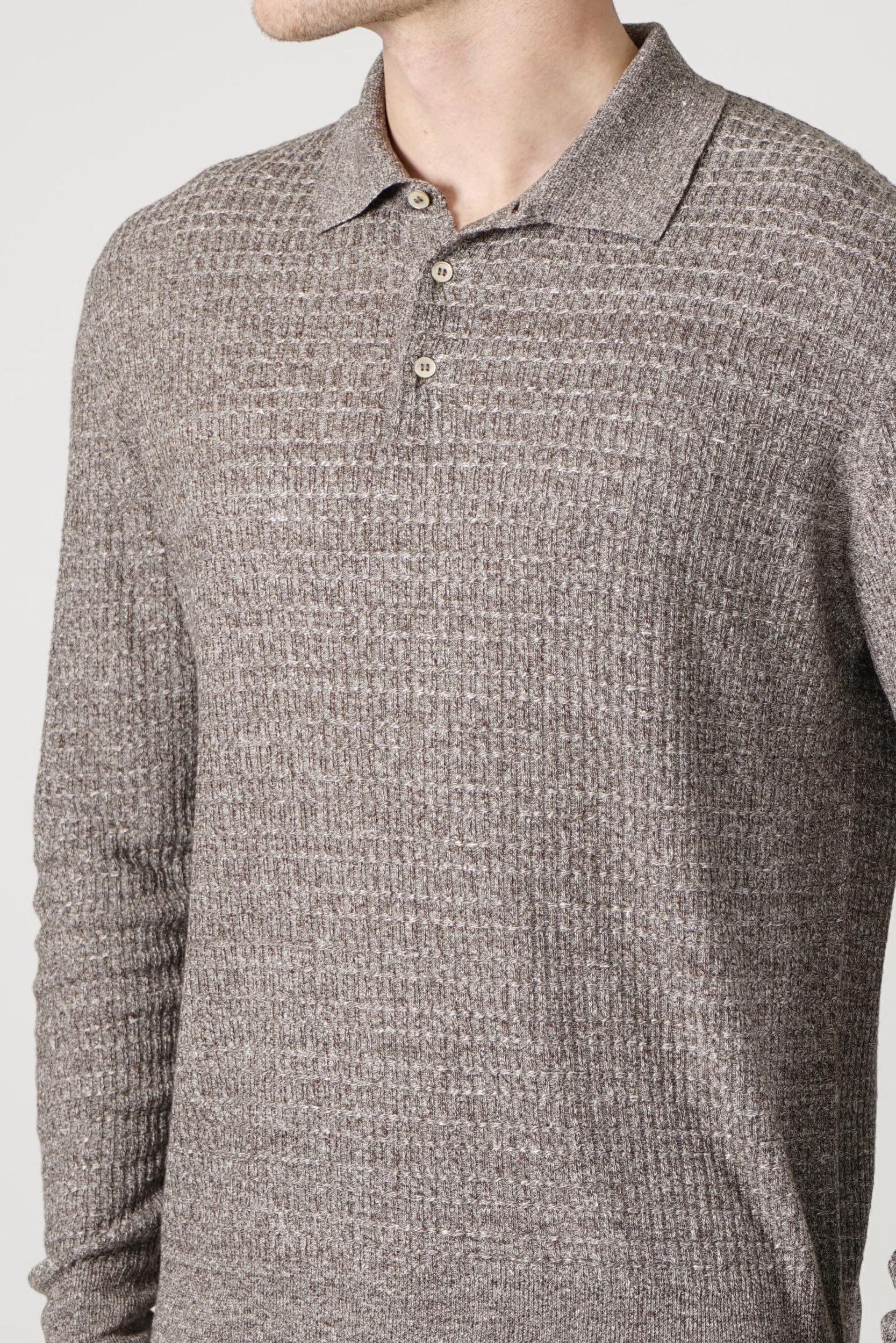 Maurizio Baldassari Micro Stitch 3B Polo Brown