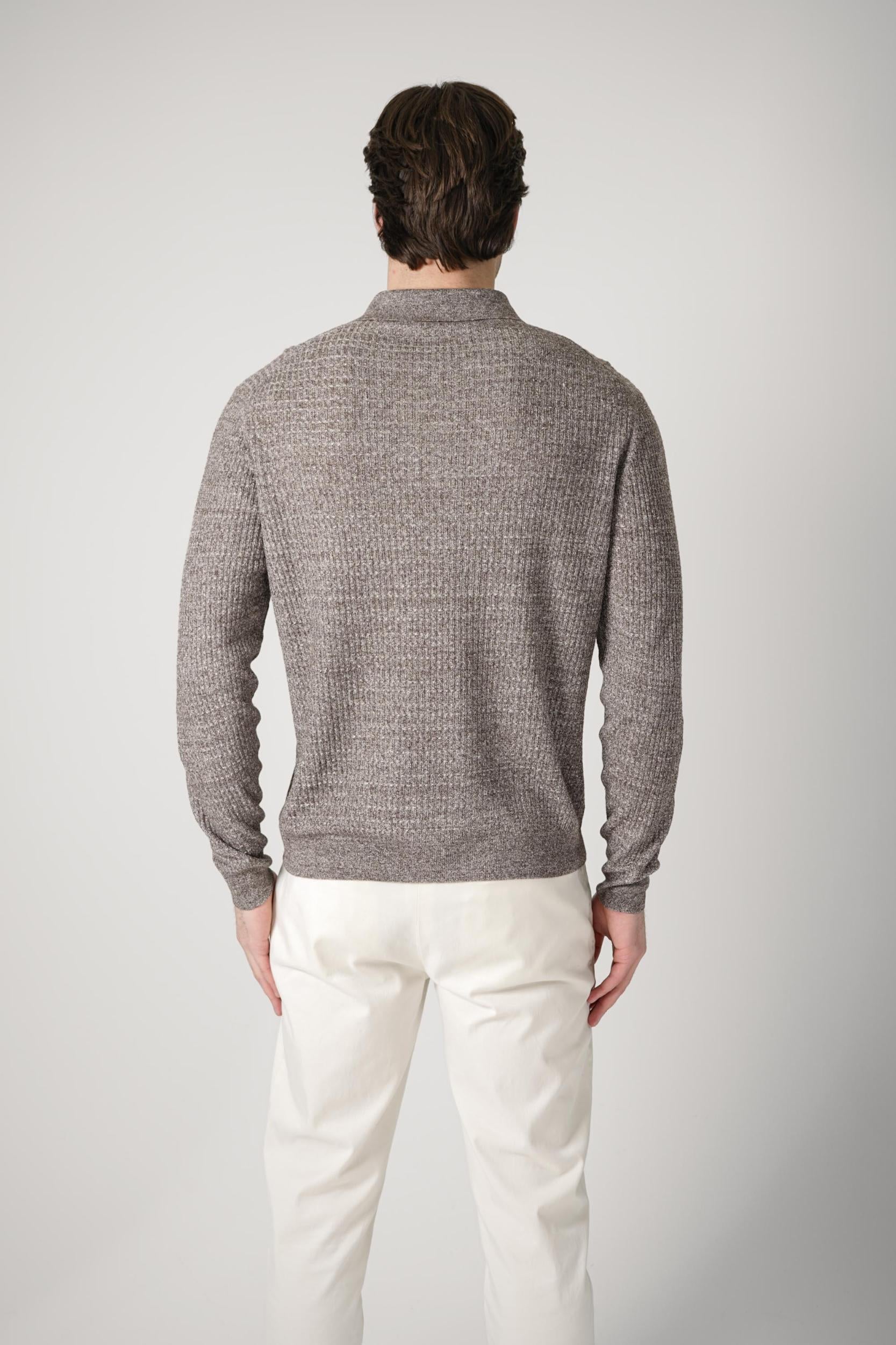 Maurizio Baldassari Micro Stitch 3B Polo Brown