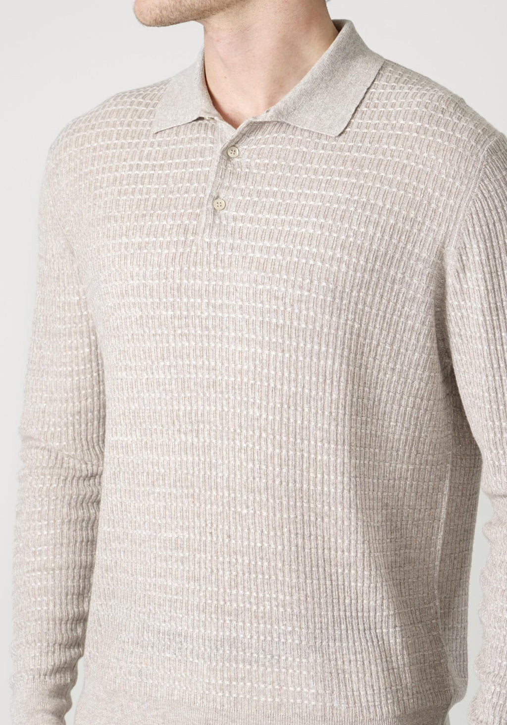 Maurizio Baldassari Micro Stitch 3B Polo Greige