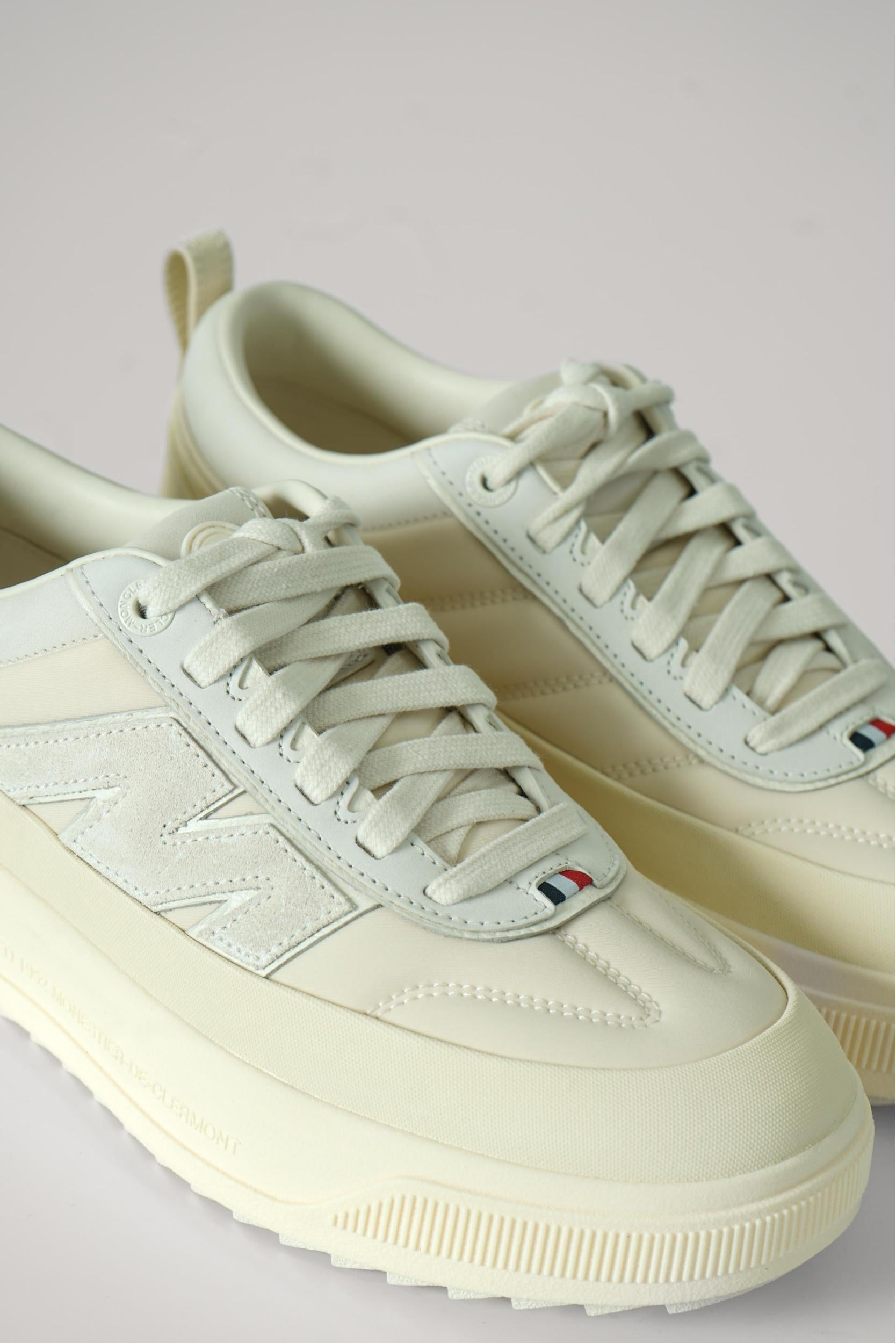 Moncler Altive Nubuk &Amp; Suede Trainers Beige