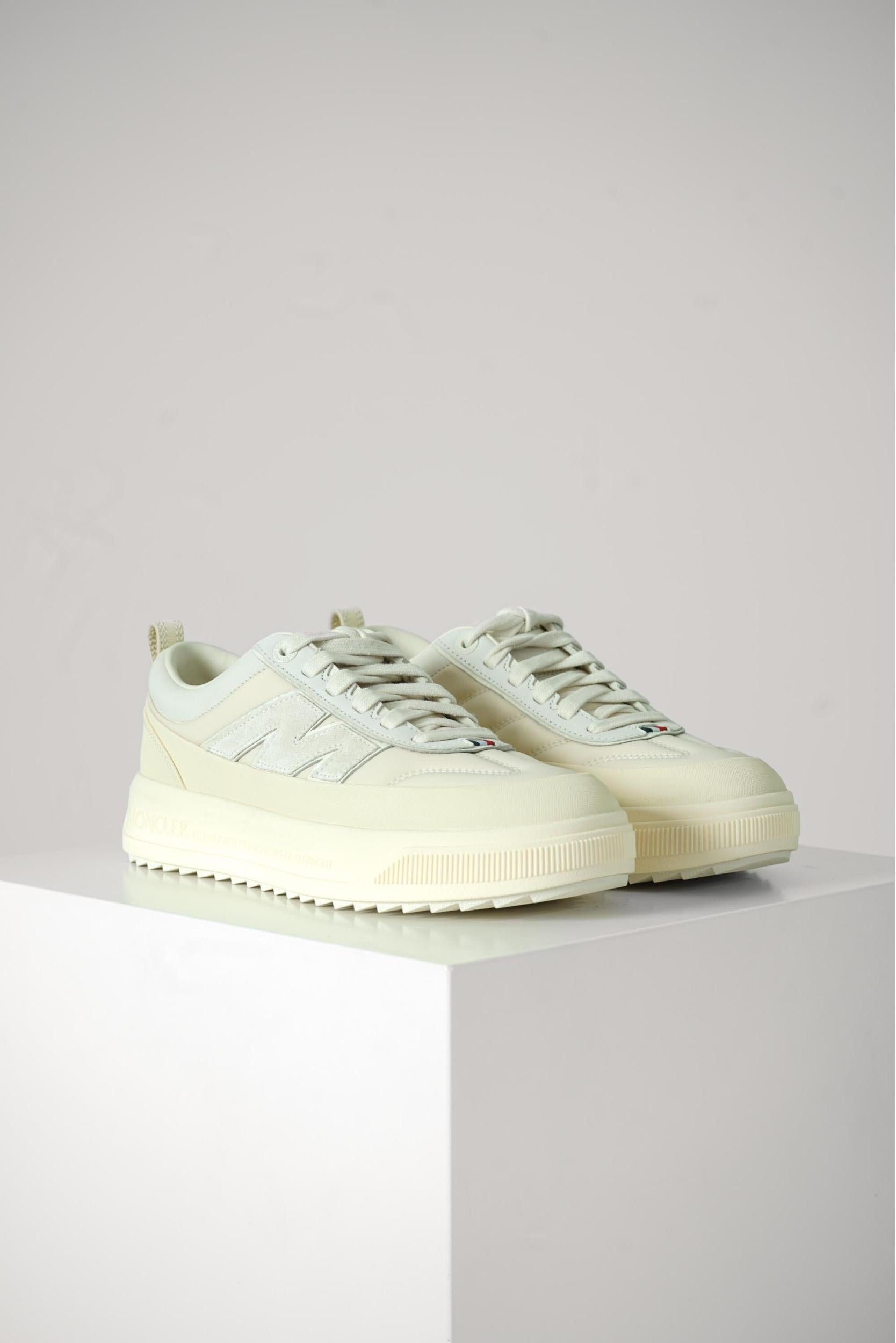 Moncler Altive Nubuk &Amp; Suede Trainers Beige