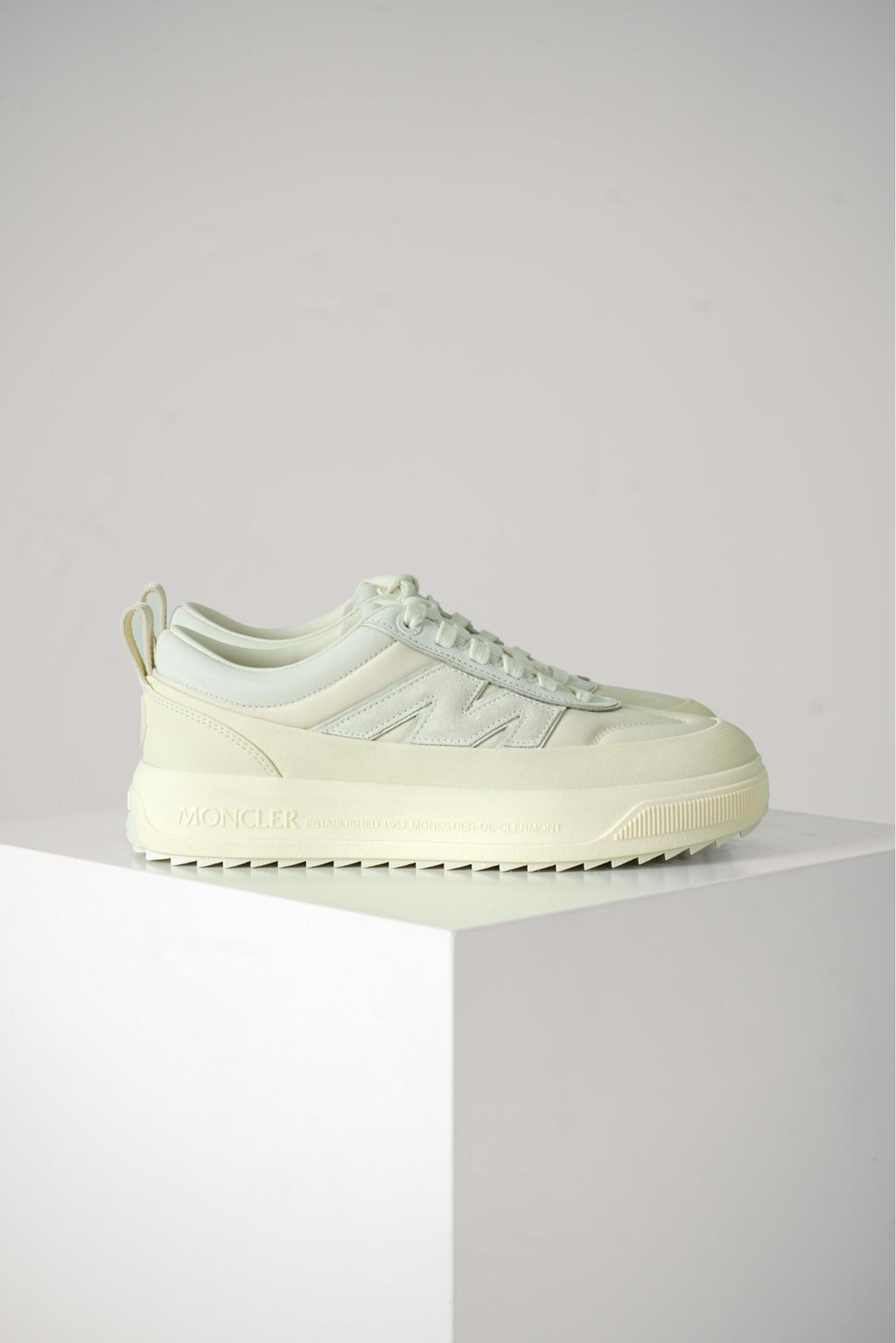 Moncler Altive Nubuk &Amp; Suede Trainers Beige