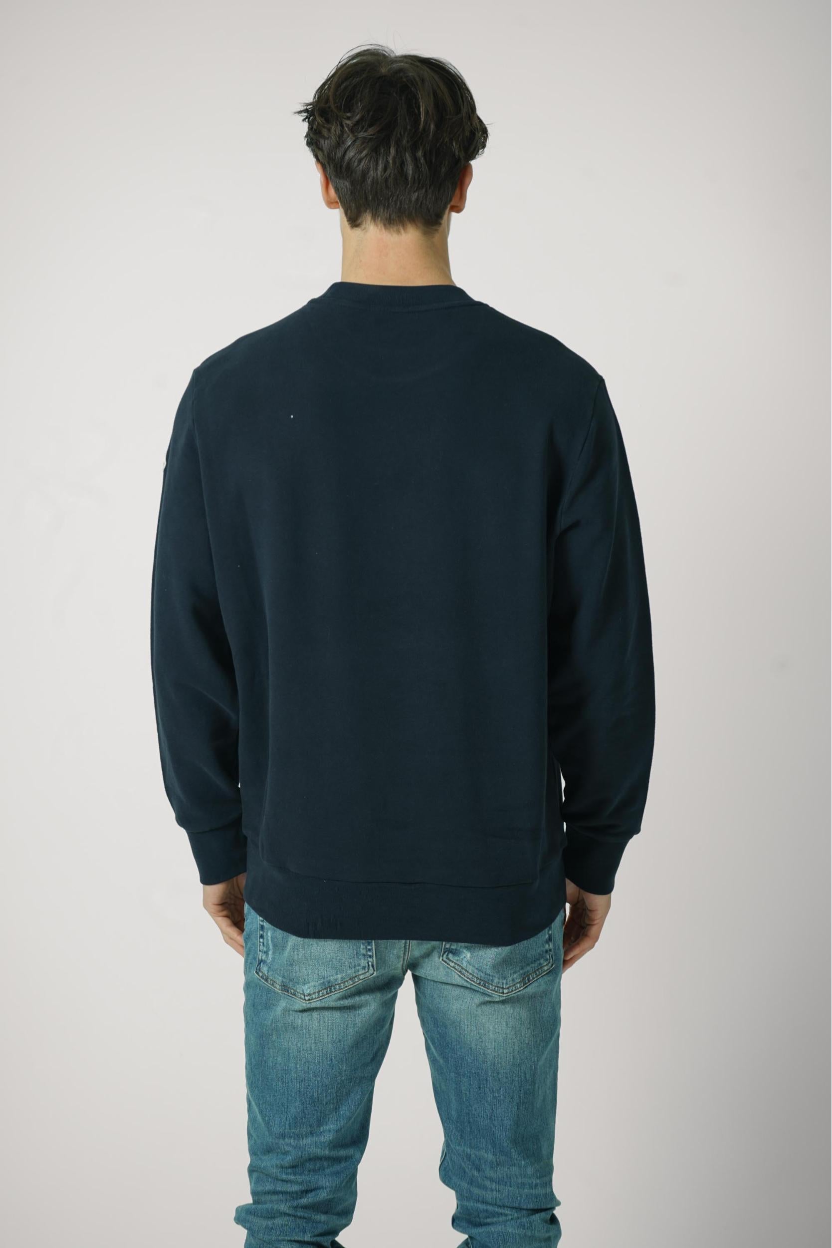 Moncler Basketball Logo Cotton Sweatshirt Navy
