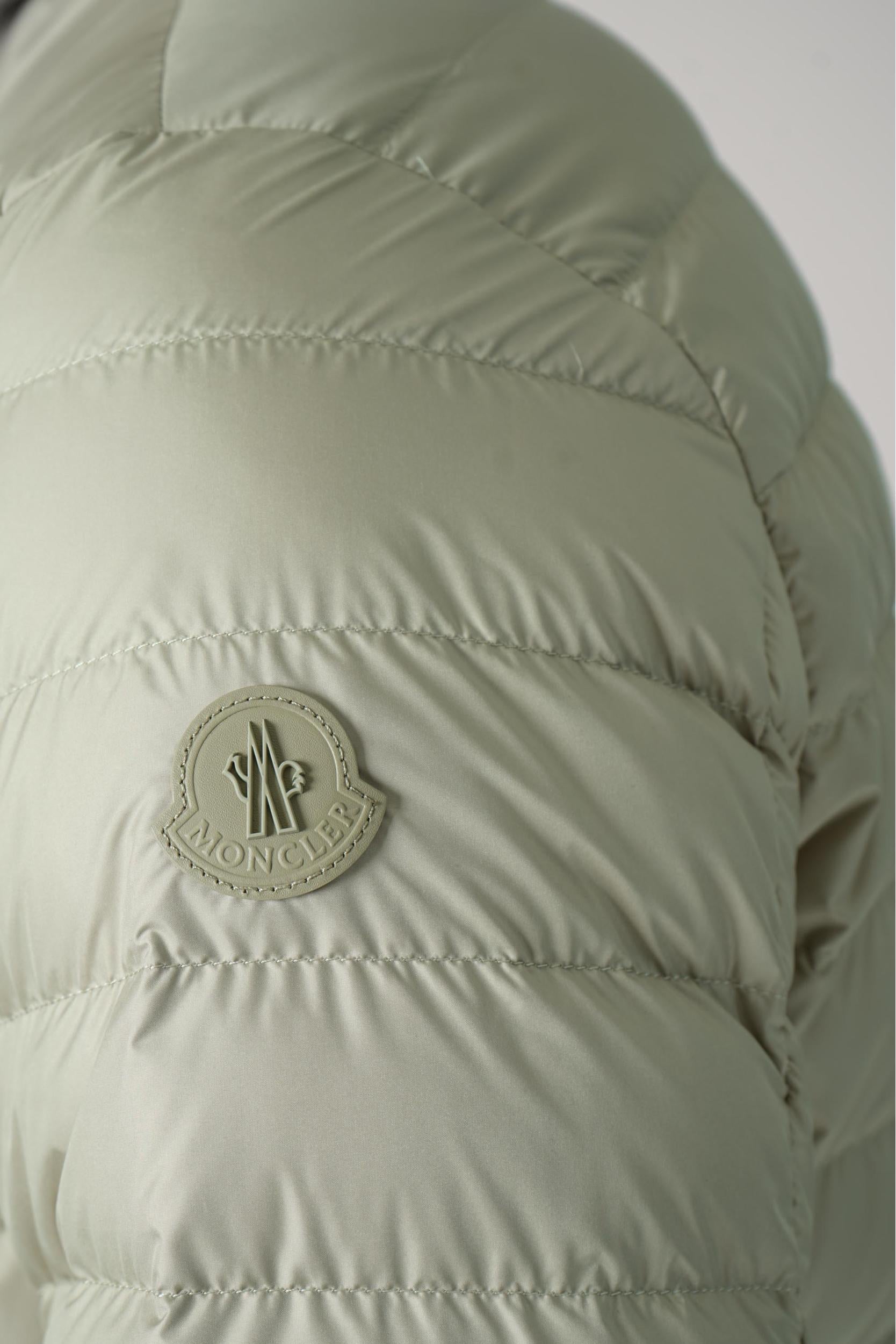 Moncler Bourdon Down Shirt Jacket Light Beige