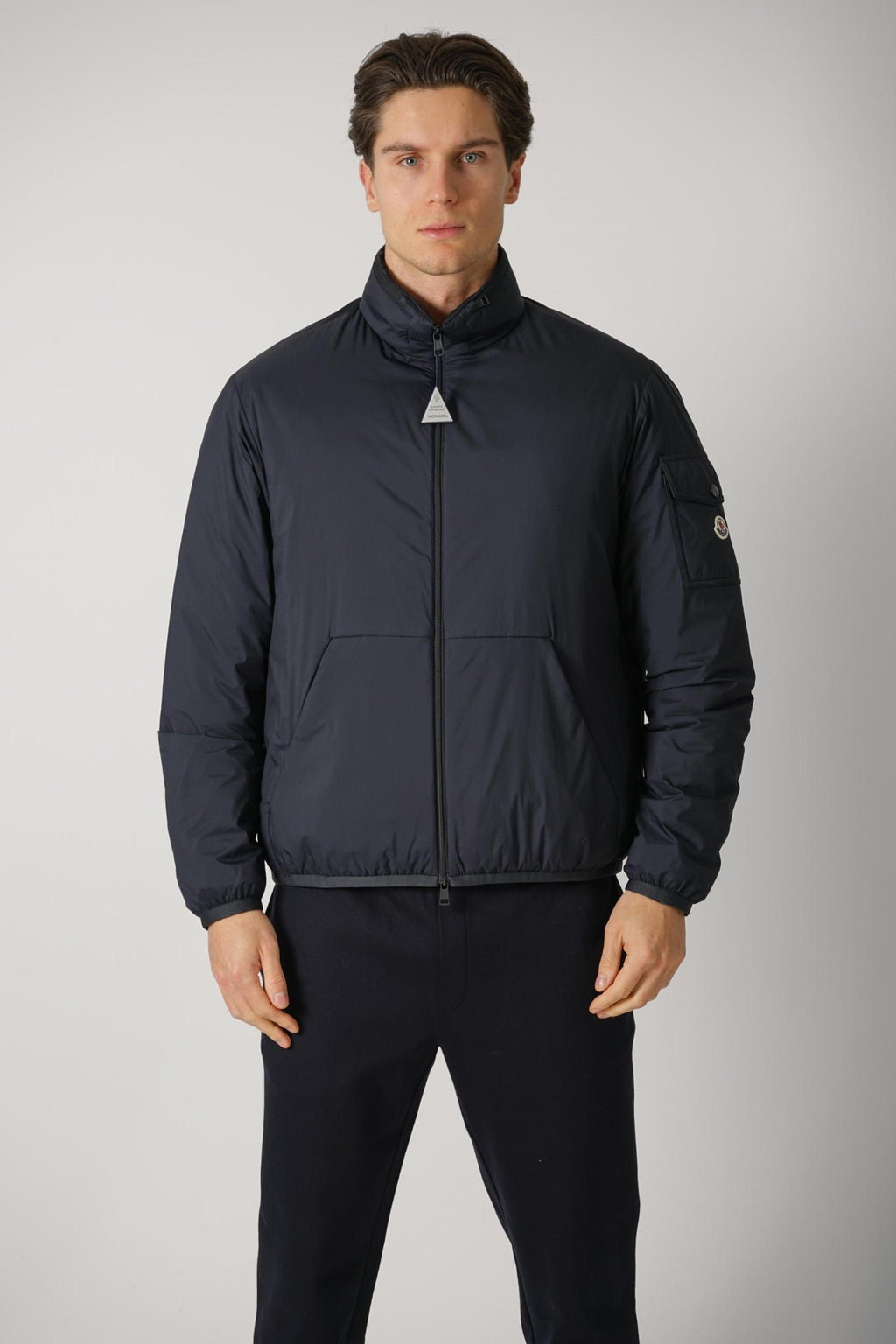 Moncler Breezes Short Padded Jacket Navy