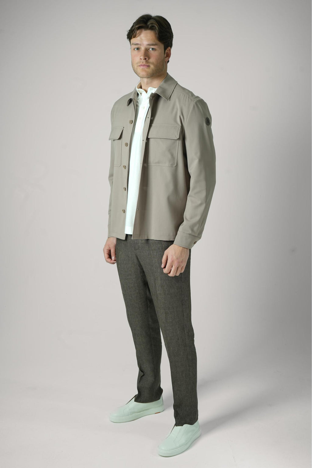 Moncler Camicia Overshirt Jacket Beige