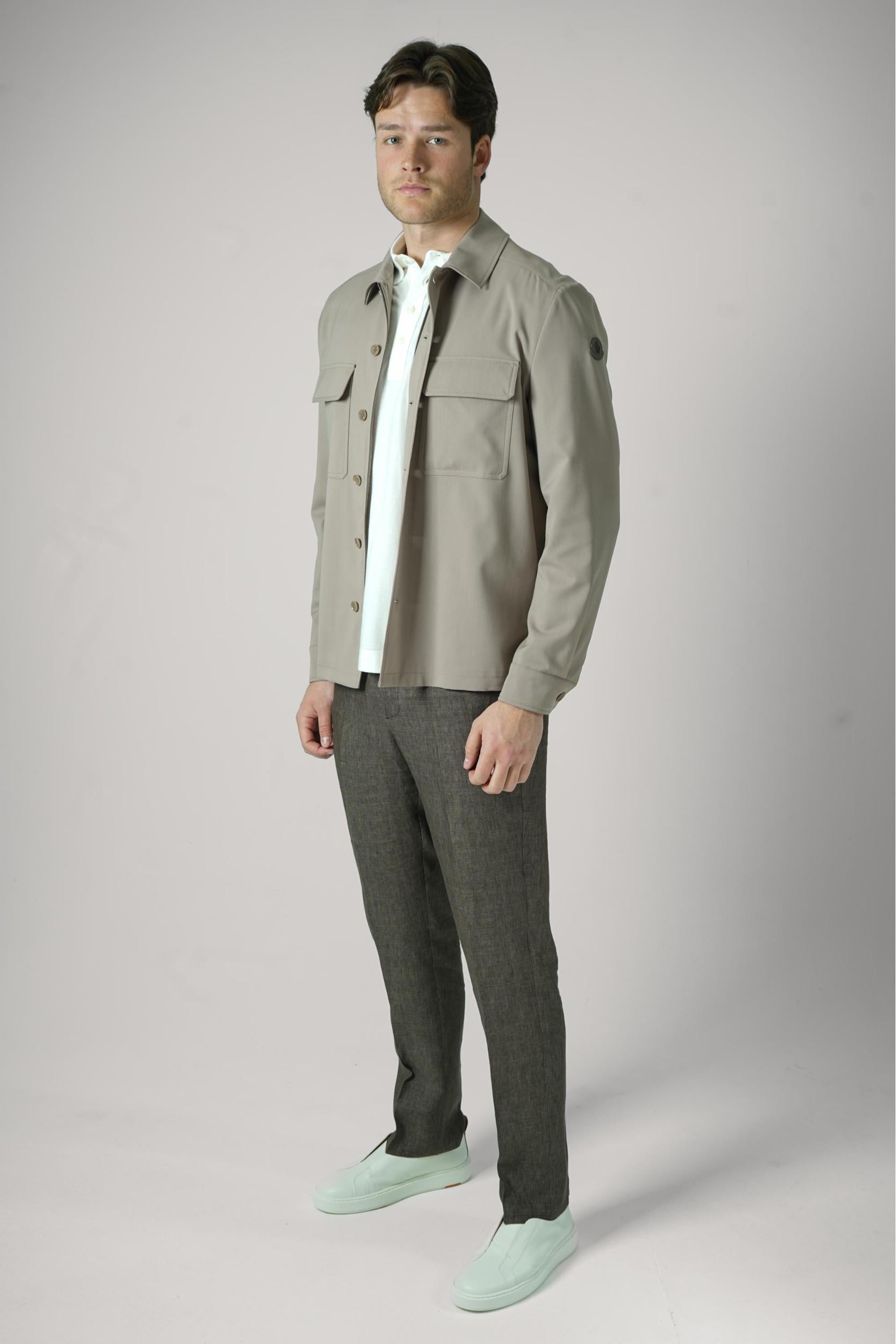 Moncler Camicia Overshirt Jacket Beige