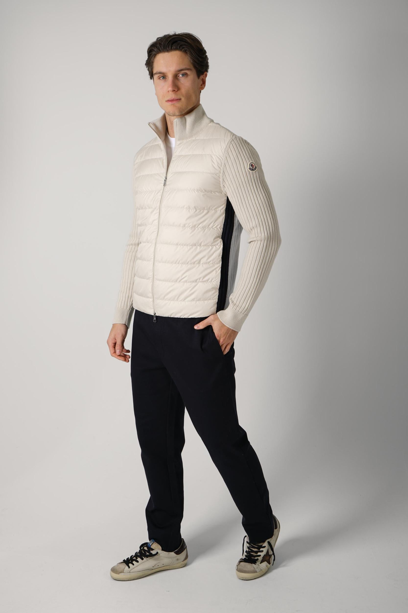 Moncler Cardigan Rib Sleeve Beige