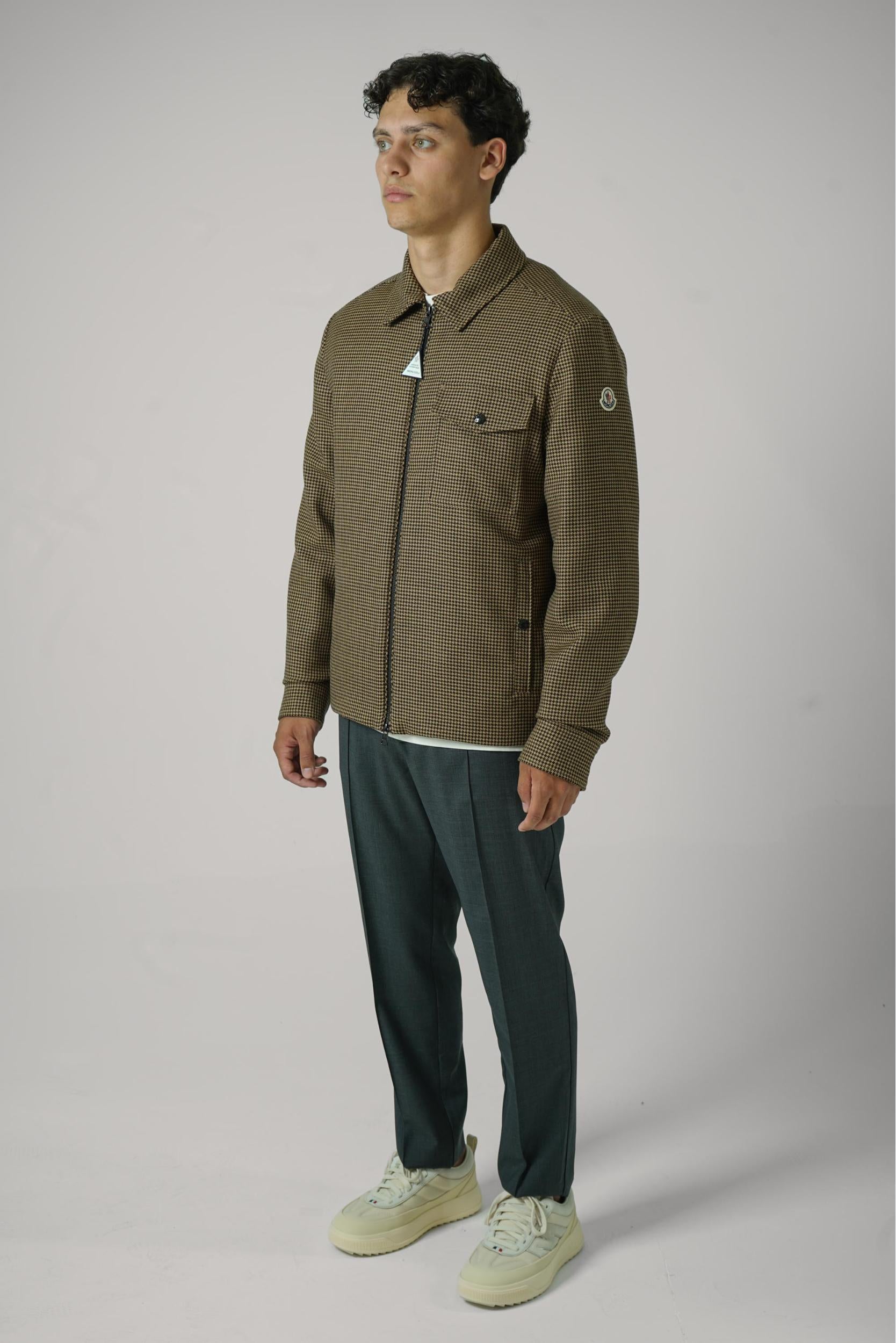 Moncler Escout Wool Down Shirt Jacket Brown – JURGEN STORE