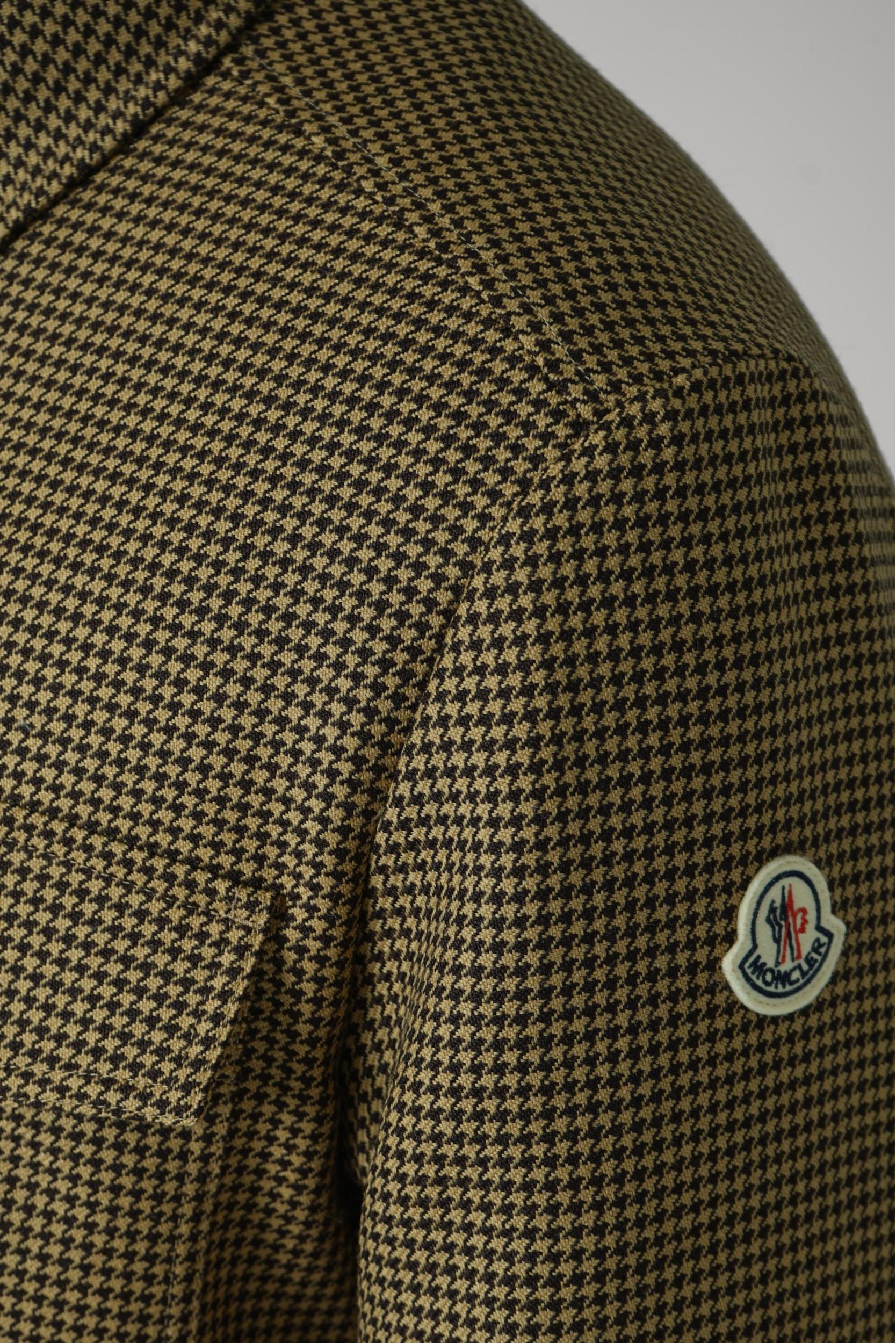 Moncler Escout Wool Down Shirt Jacket Brown