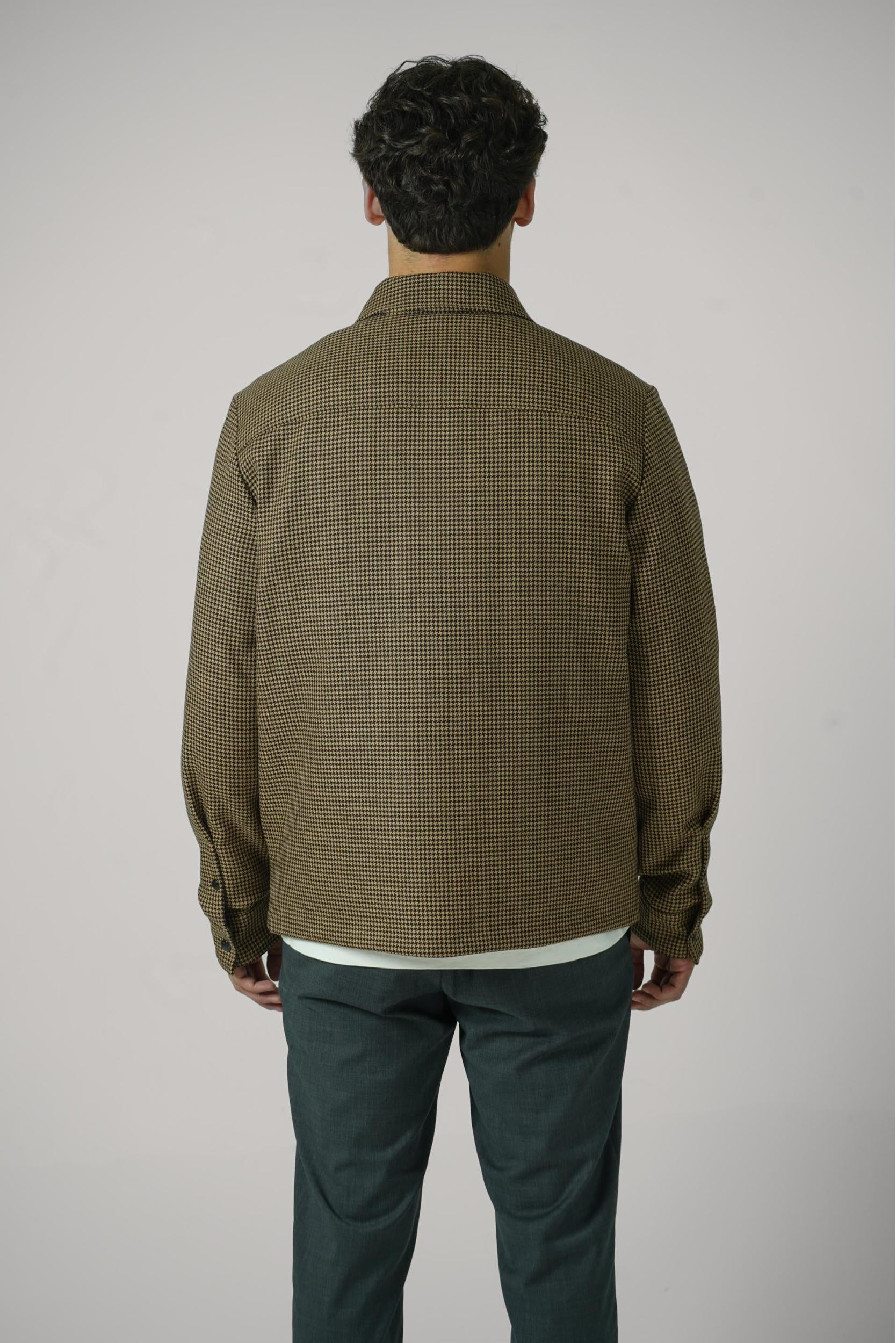 Moncler Escout Wool Down Shirt Jacket Brown