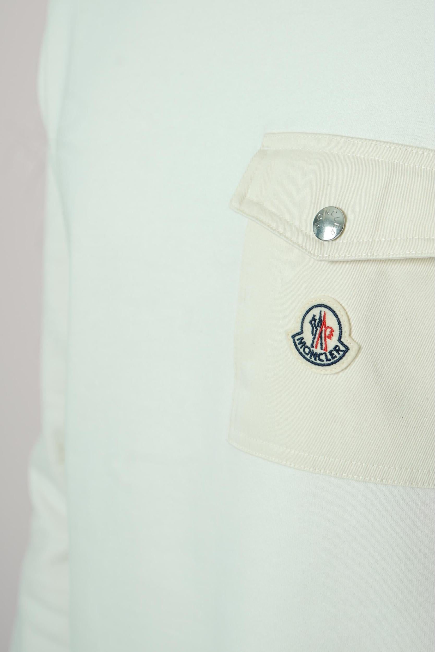Moncler Felpa Girocollo Crewneck Off White