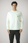 Moncler Felpa Girocollo Crewneck Off White