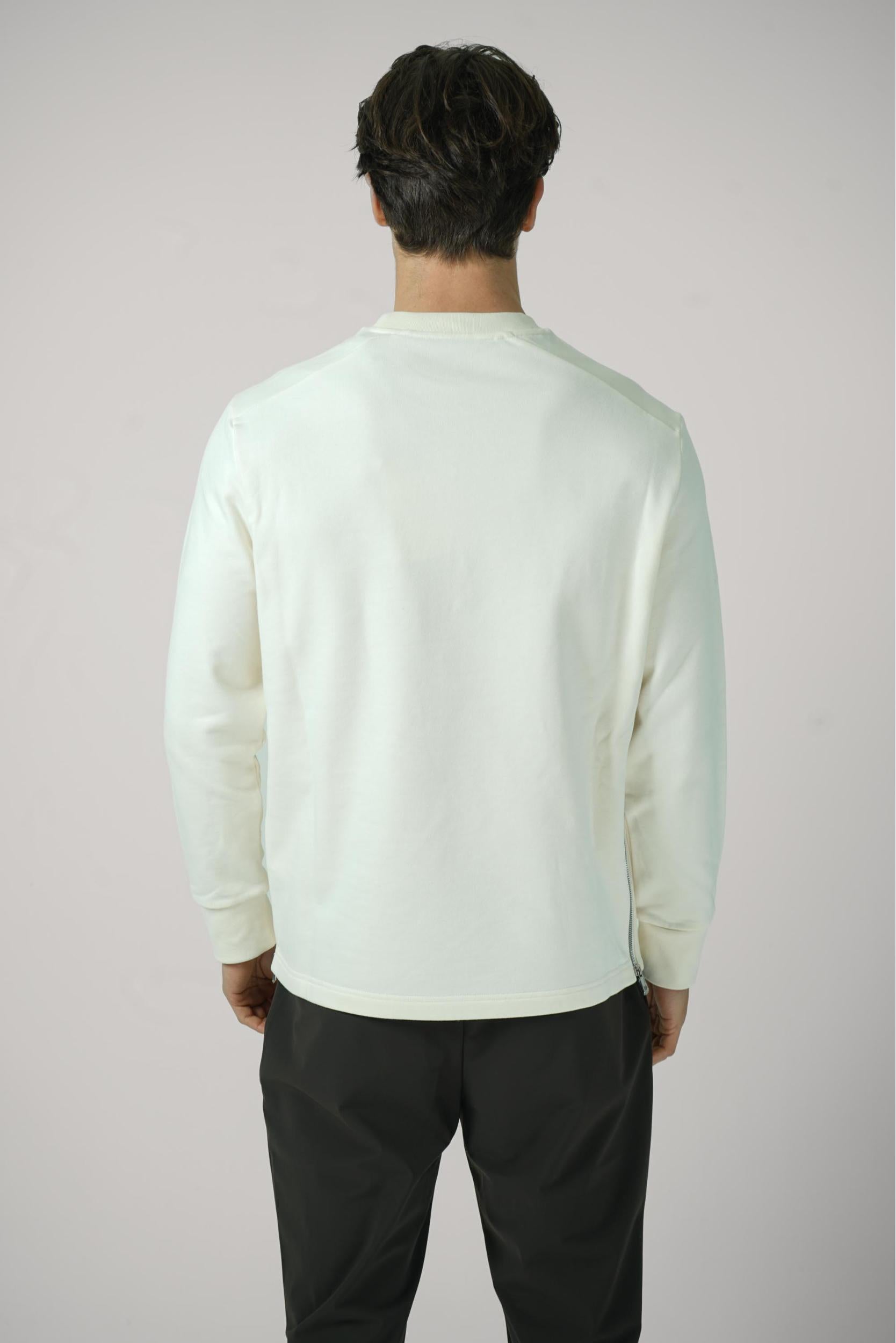 Moncler Felpa Girocollo Crewneck Off White