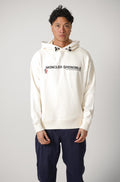 Moncler Grenoble Front Logo Hooded Crewneck Off-White