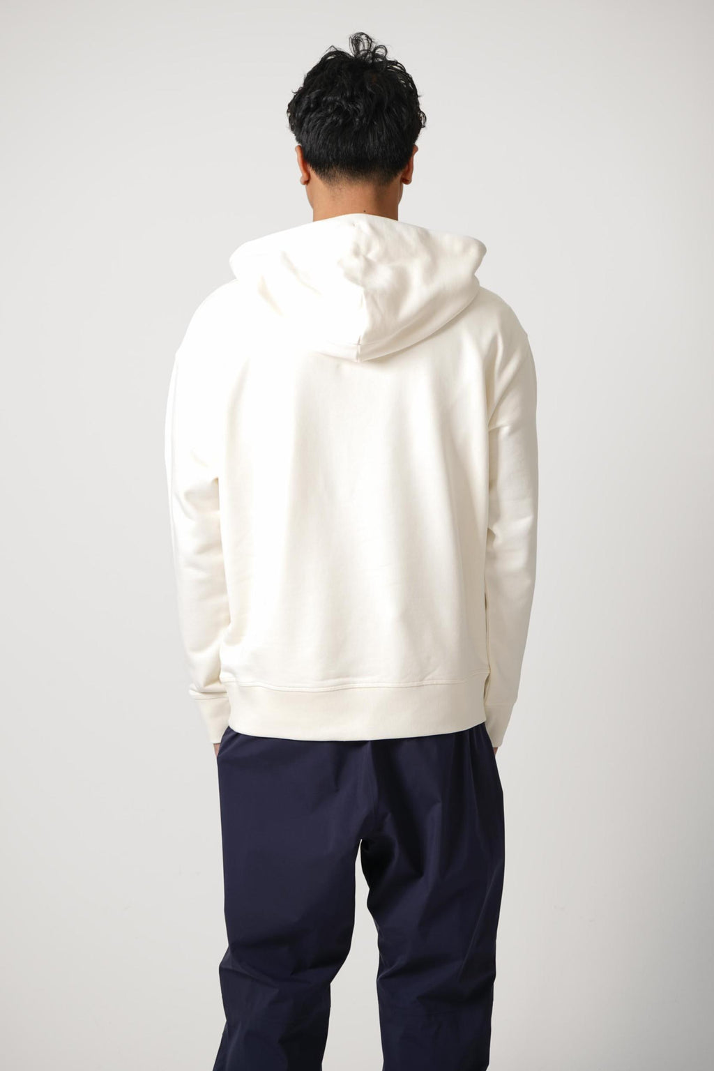 Moncler Grenoble Front Logo Hooded Crewneck Off-White