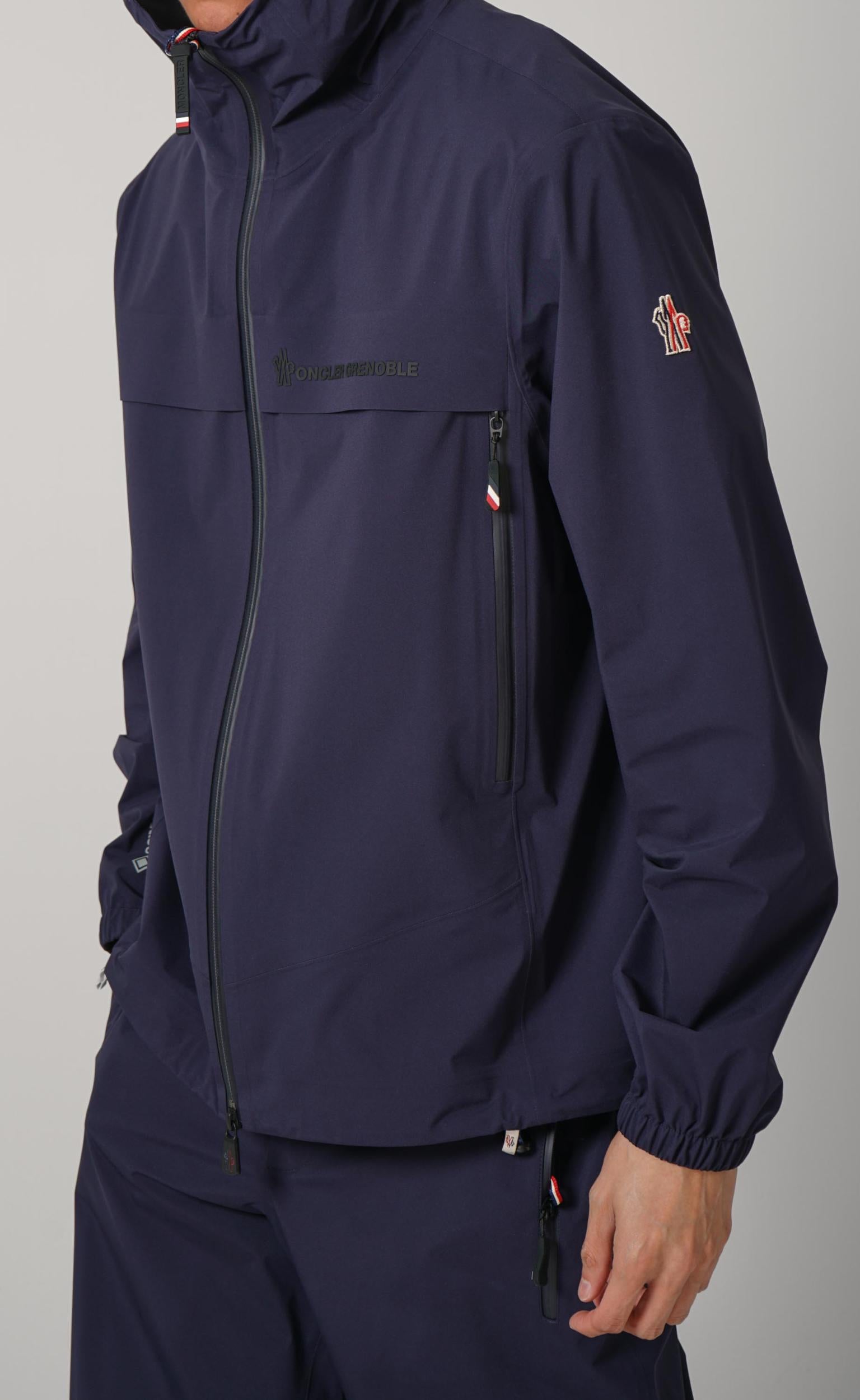 Moncler Grenoble Gore-Tex Shipton Hooded Jacket Navy