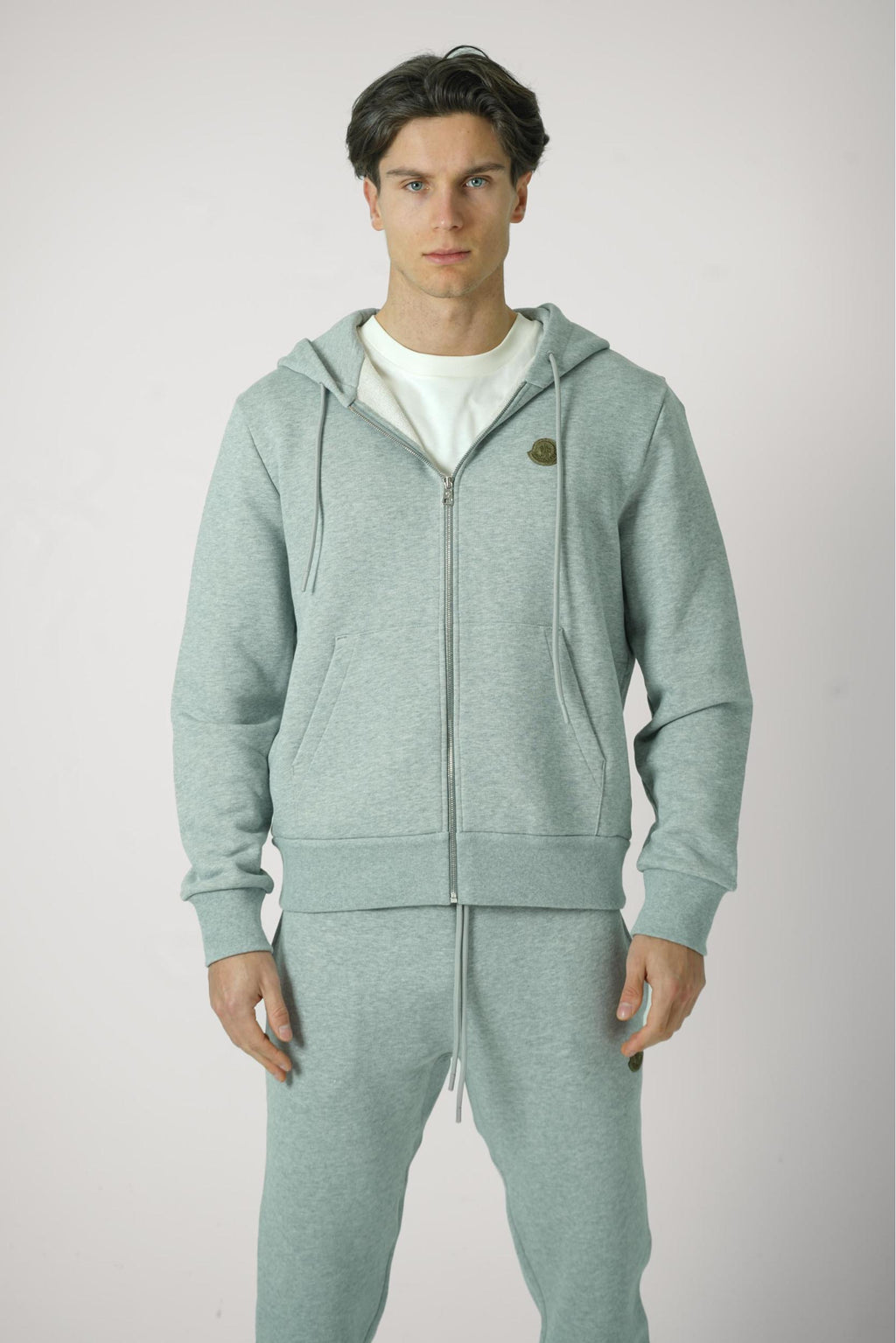 Moncler Hoodie Zip-Up Grey