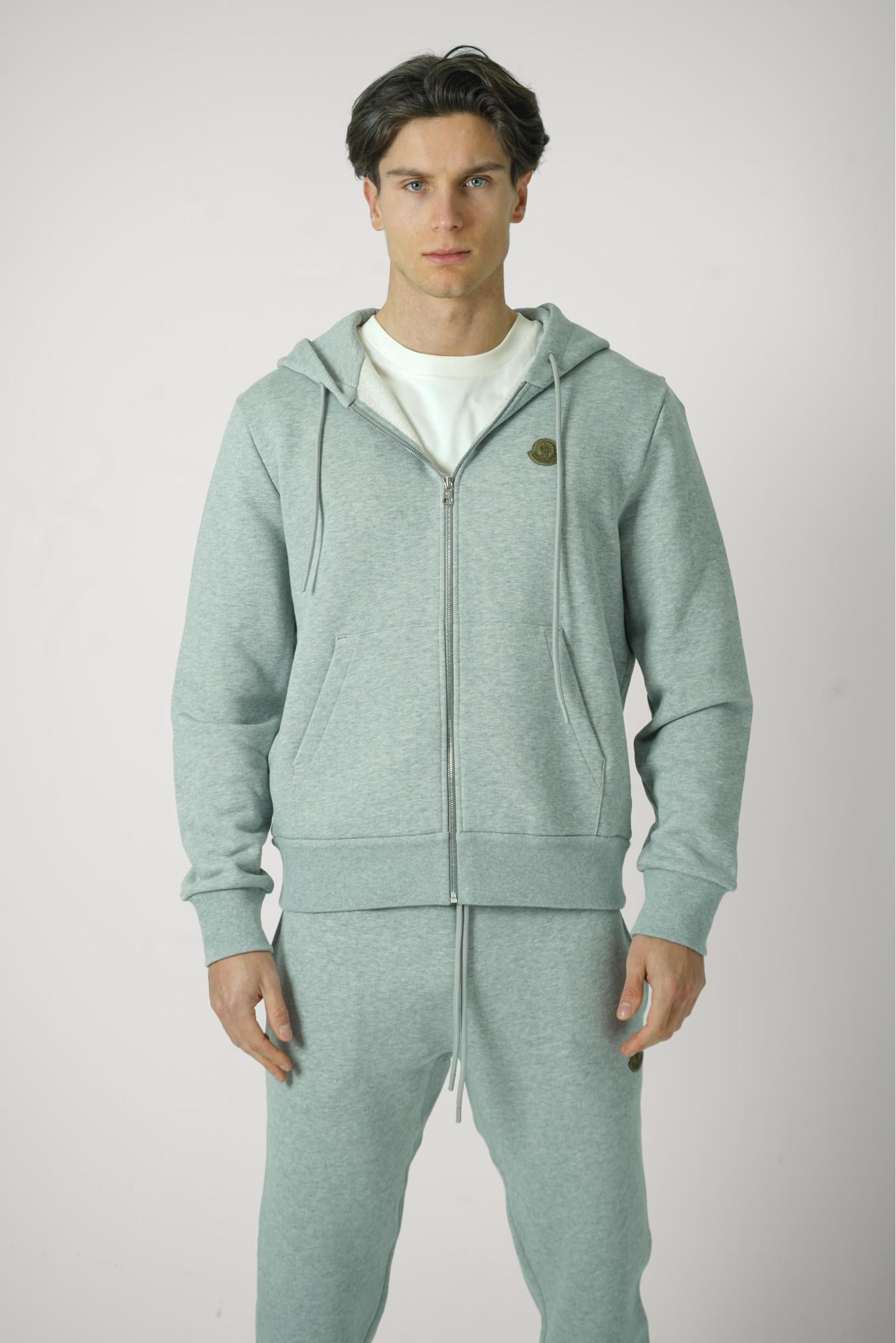 Moncler Hoodie Zip-Up Grey