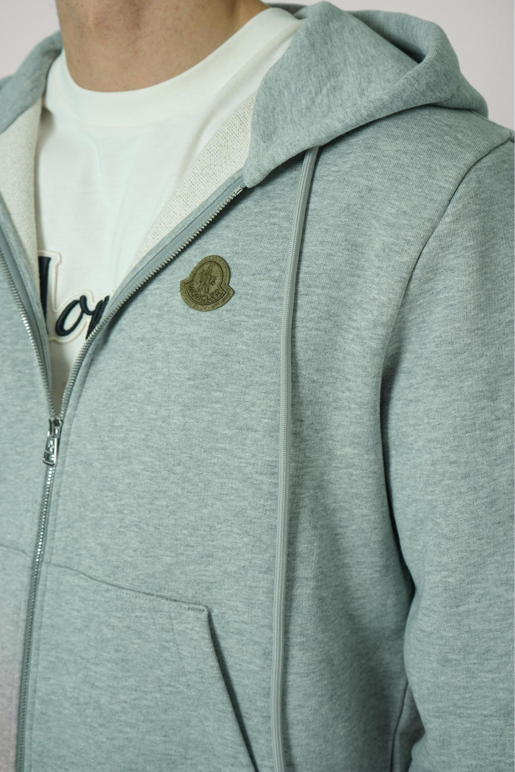 Moncler Hoodie Zip-Up Grey