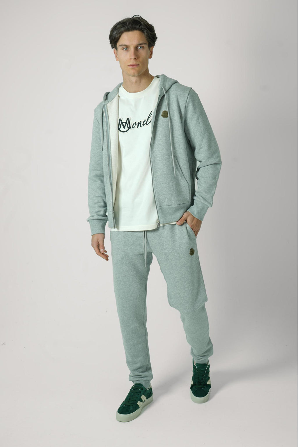 Moncler Hoodie Zip-Up Grey