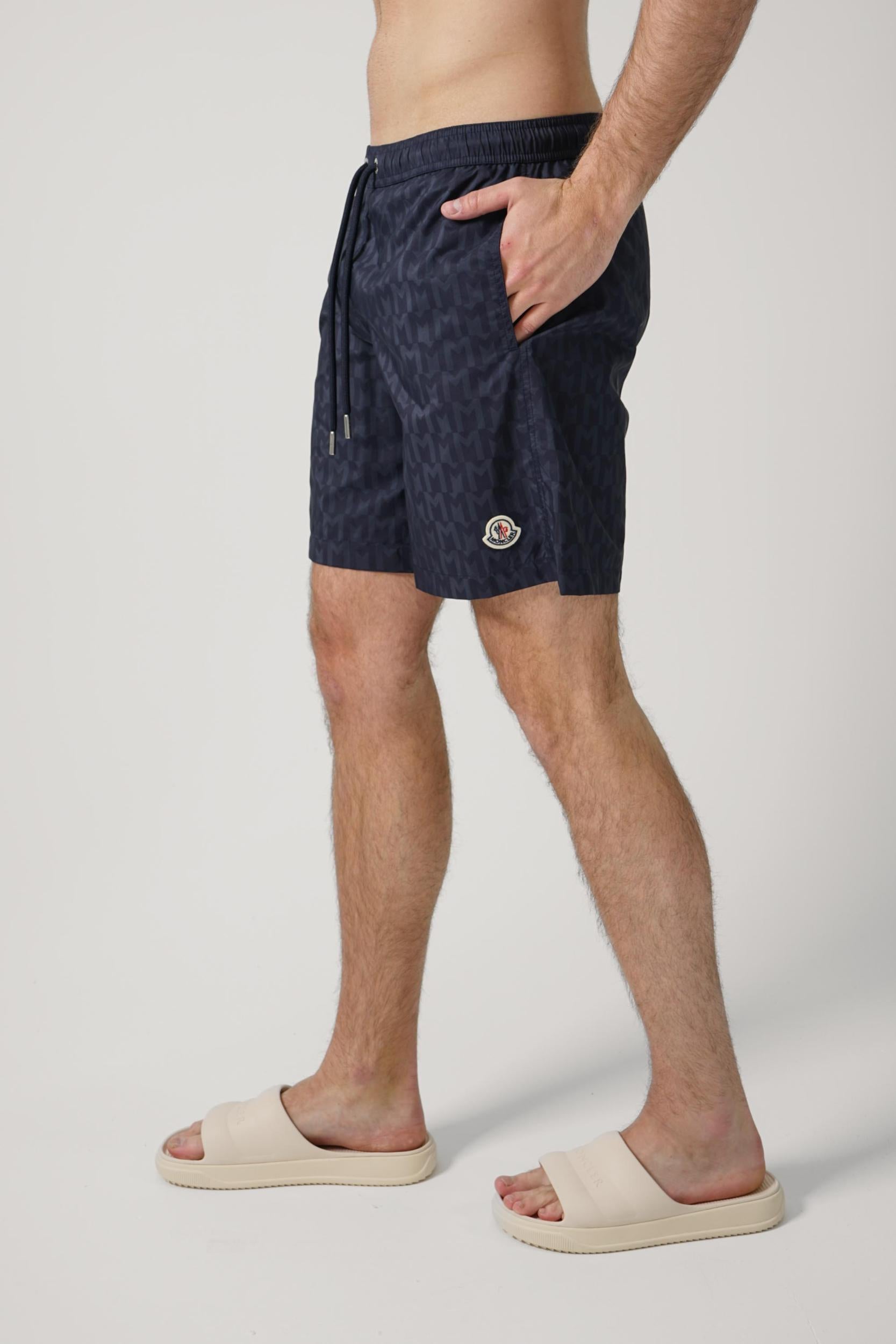 Moncler Logo Swimming Shorts Navy