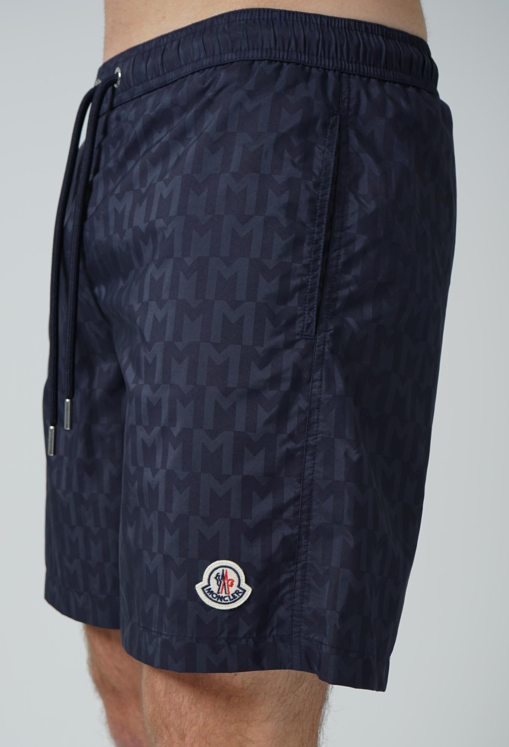 Moncler Logo Swimming Shorts Navy