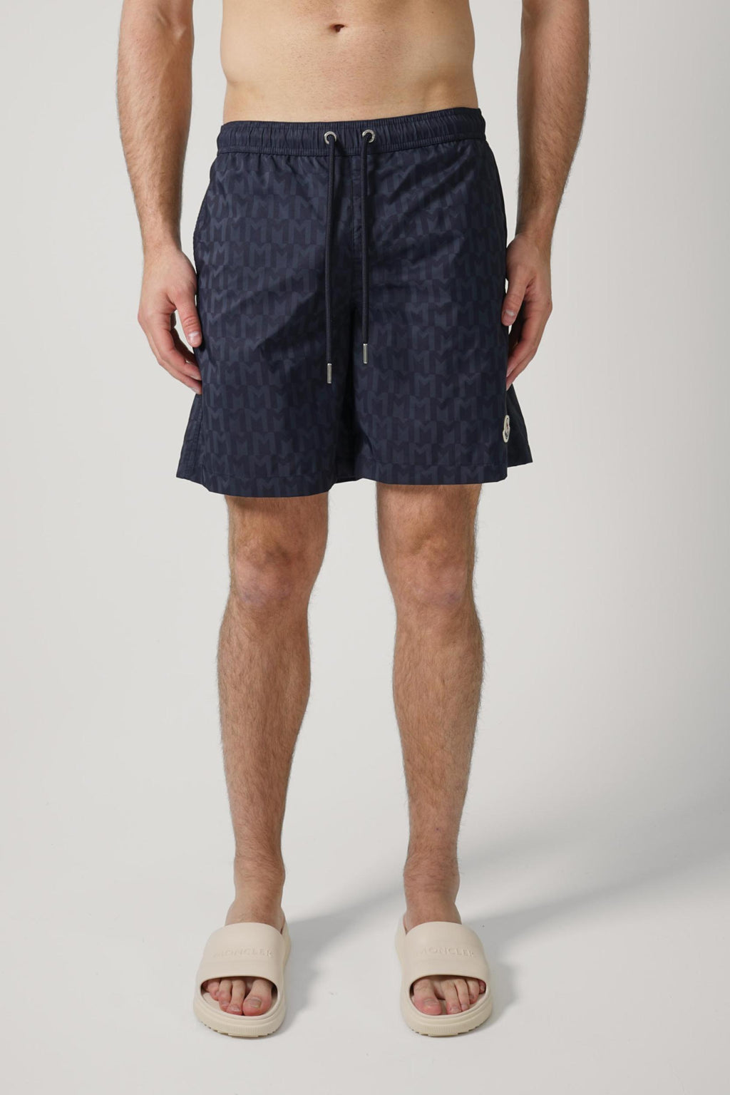 Moncler Logo Swimming Shorts Navy