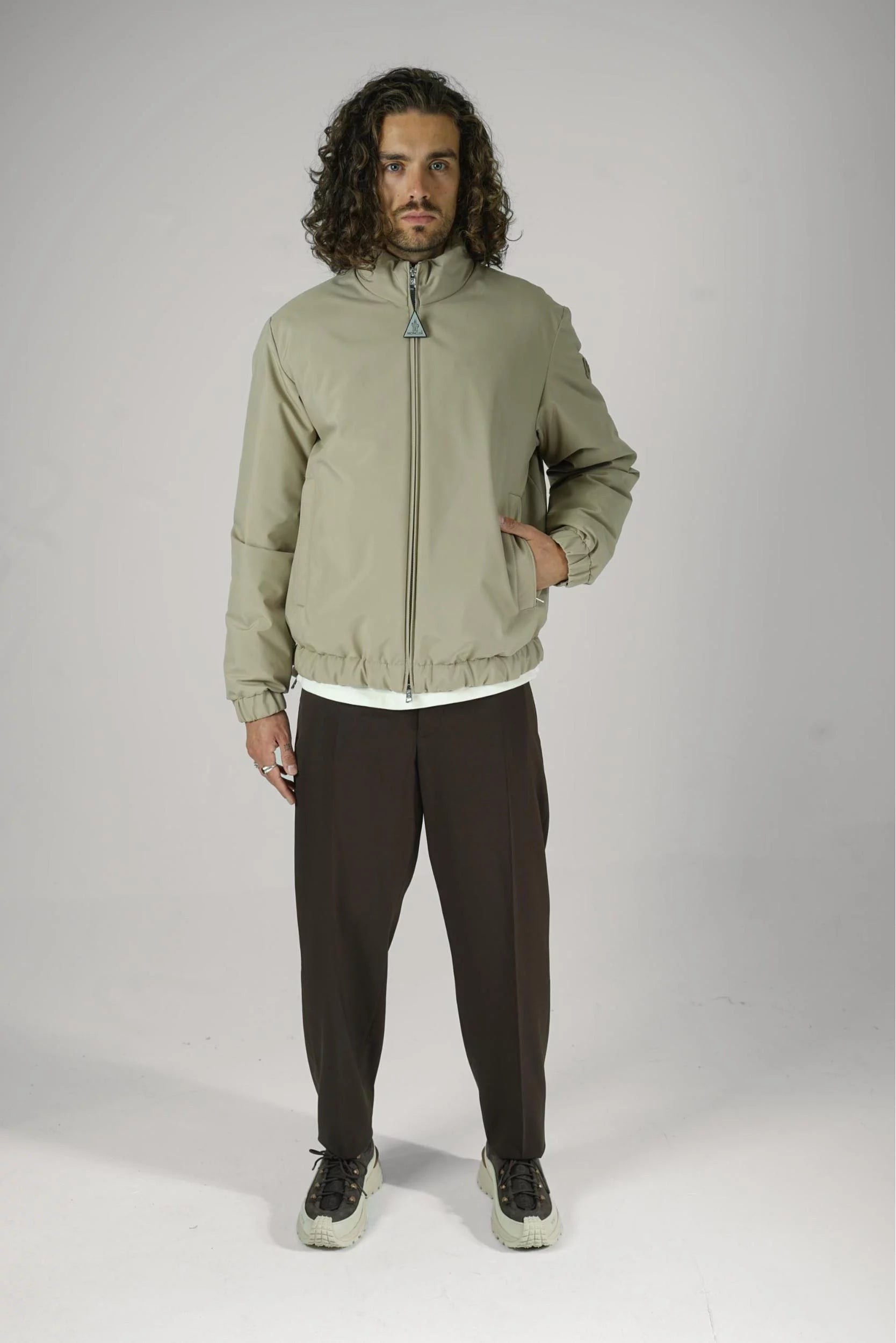 Moncler Luserna Down Jacket Beige