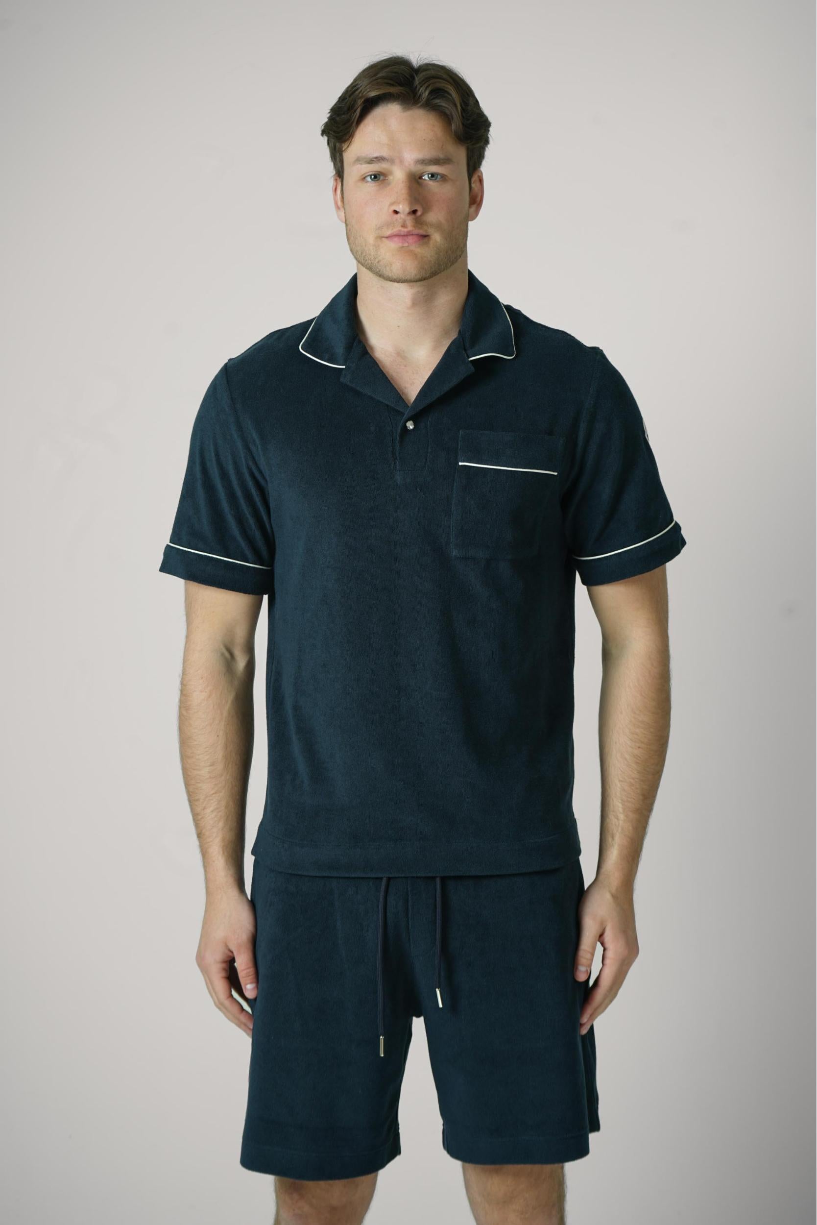 Moncler Manica Polo Navy