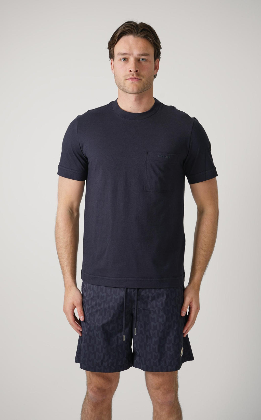 Moncler Monchrome Front Pocket T-Shirt Navy