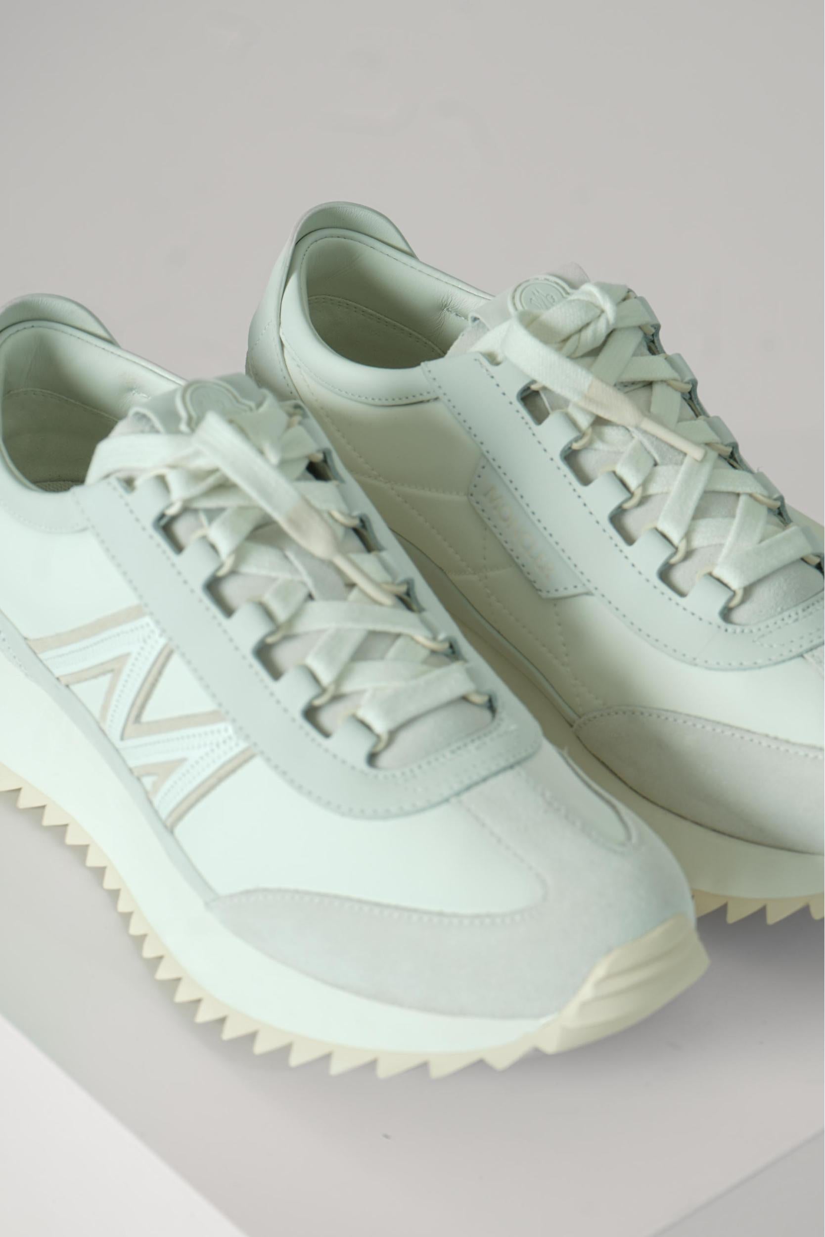 Moncler Pacey2 Suede &Amp; Nubuck Trainers White