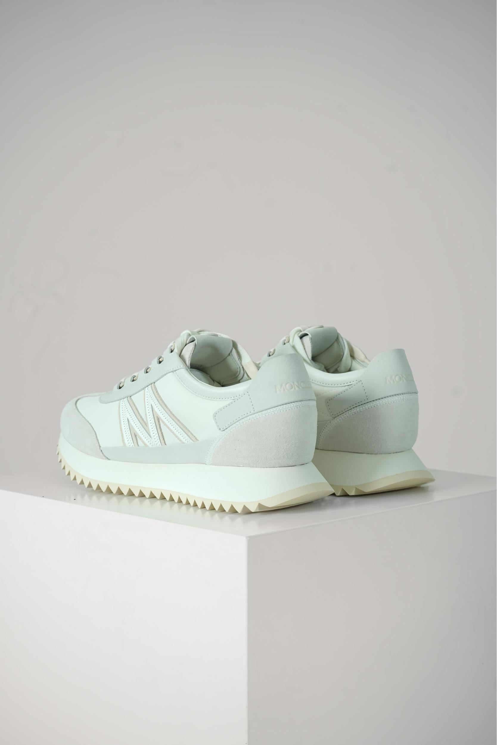 Moncler Pacey2 Suede &Amp; Nubuck Trainers White