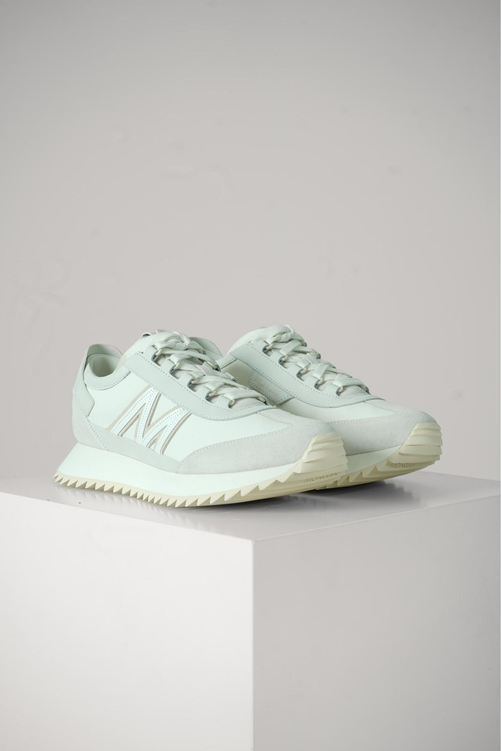 Moncler Pacey2 Suede &Amp; Nubuck Trainers White