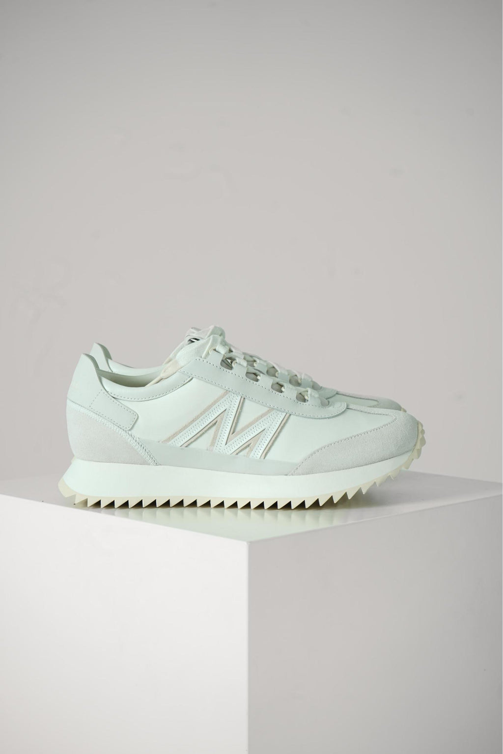 Moncler Pacey2 Suede &Amp; Nubuck Trainers White
