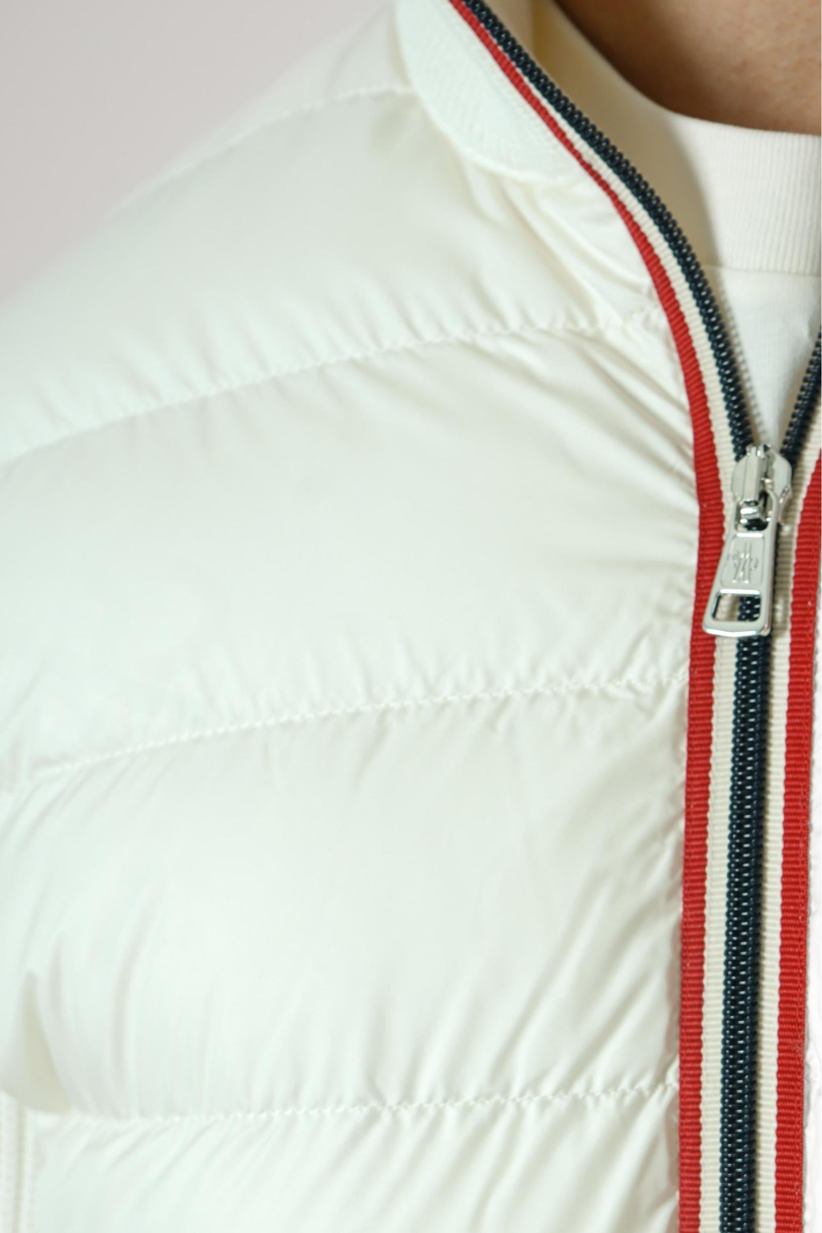 Moncler Padded Wool Cardigan White