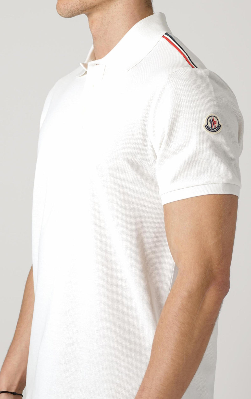 Moncler Polo  Stripes White