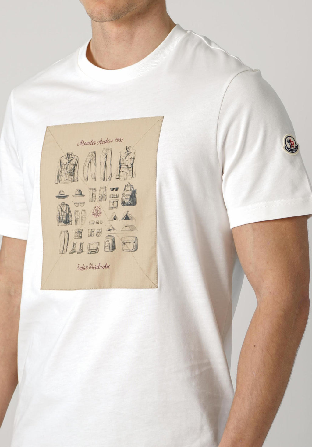 Moncler Safari Wardrobe T-Shirt Creme